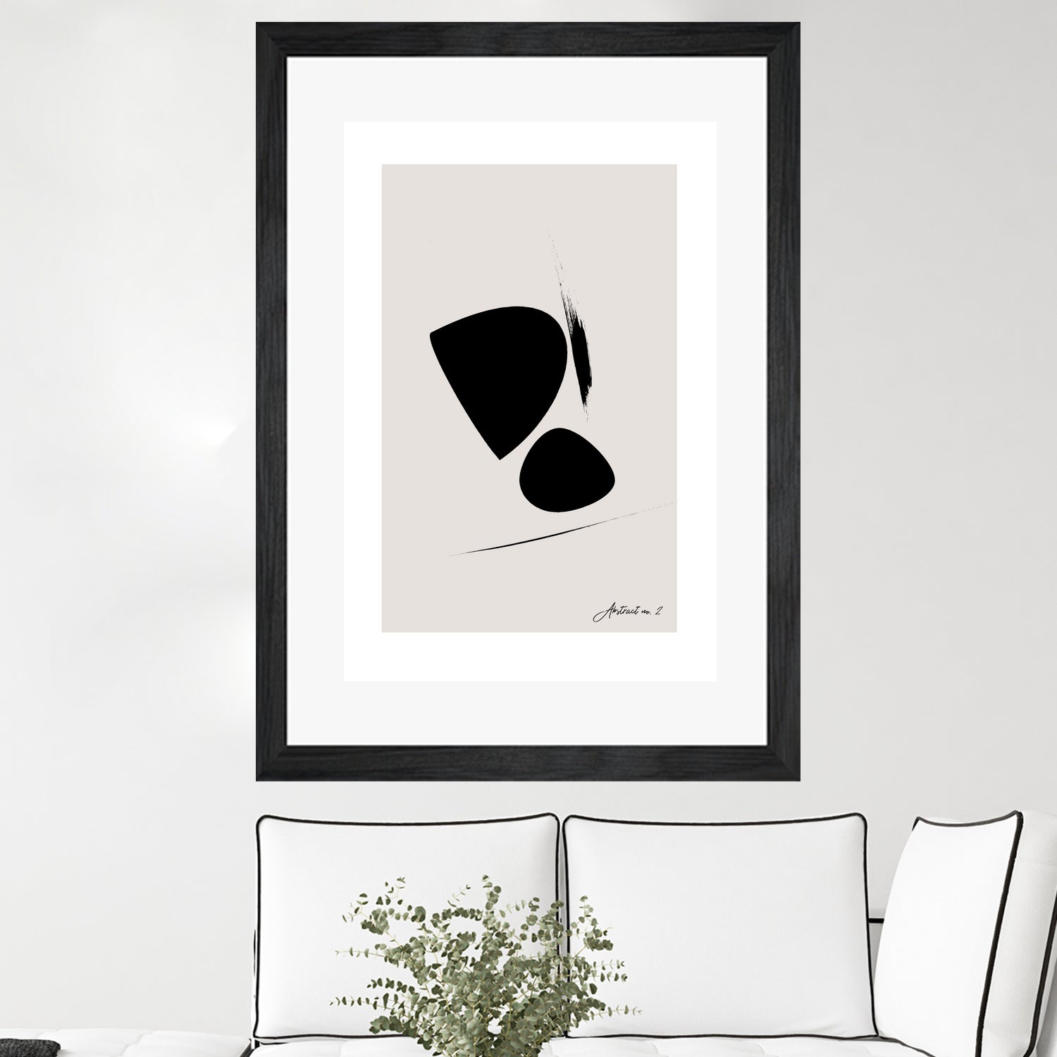 Black Abstract X by Oju Design on GIANT ART - abstract drawing