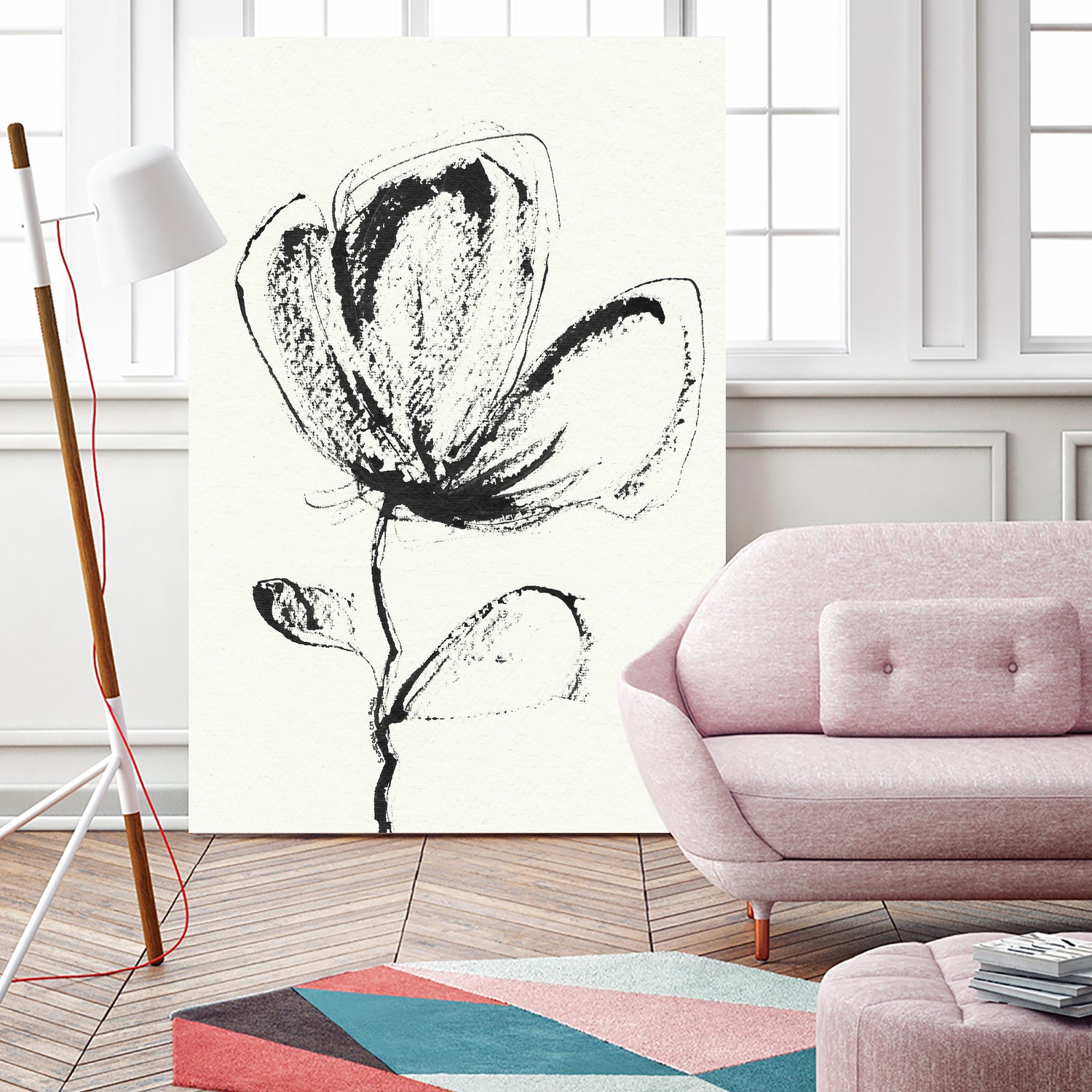 Petal Sketch Essence by Santhosh ch on GIANT ART - flowers and plants minimalist flower illustration