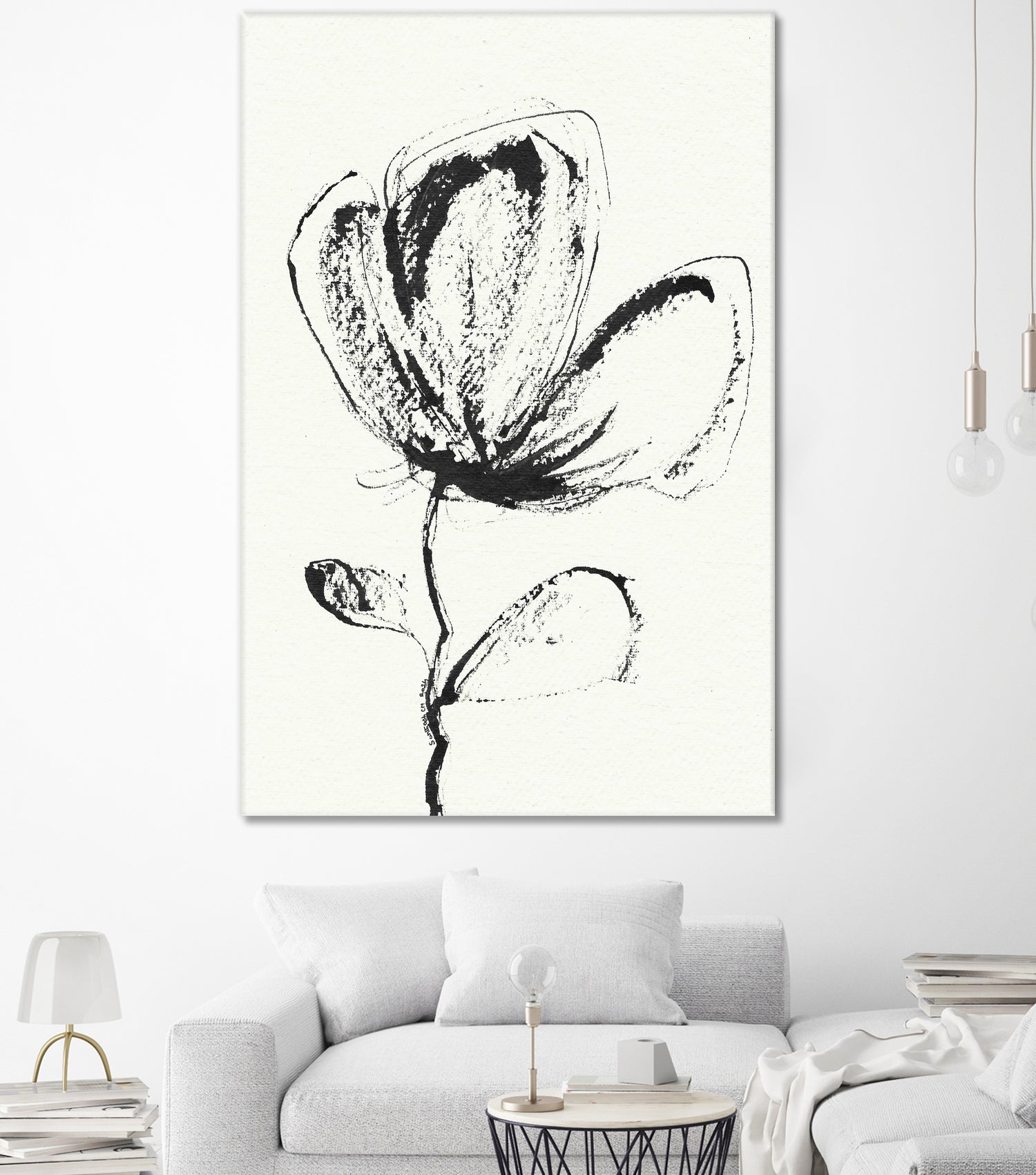 Petal Sketch Essence by Santhosh ch on GIANT ART - flowers and plants minimalist flower illustration