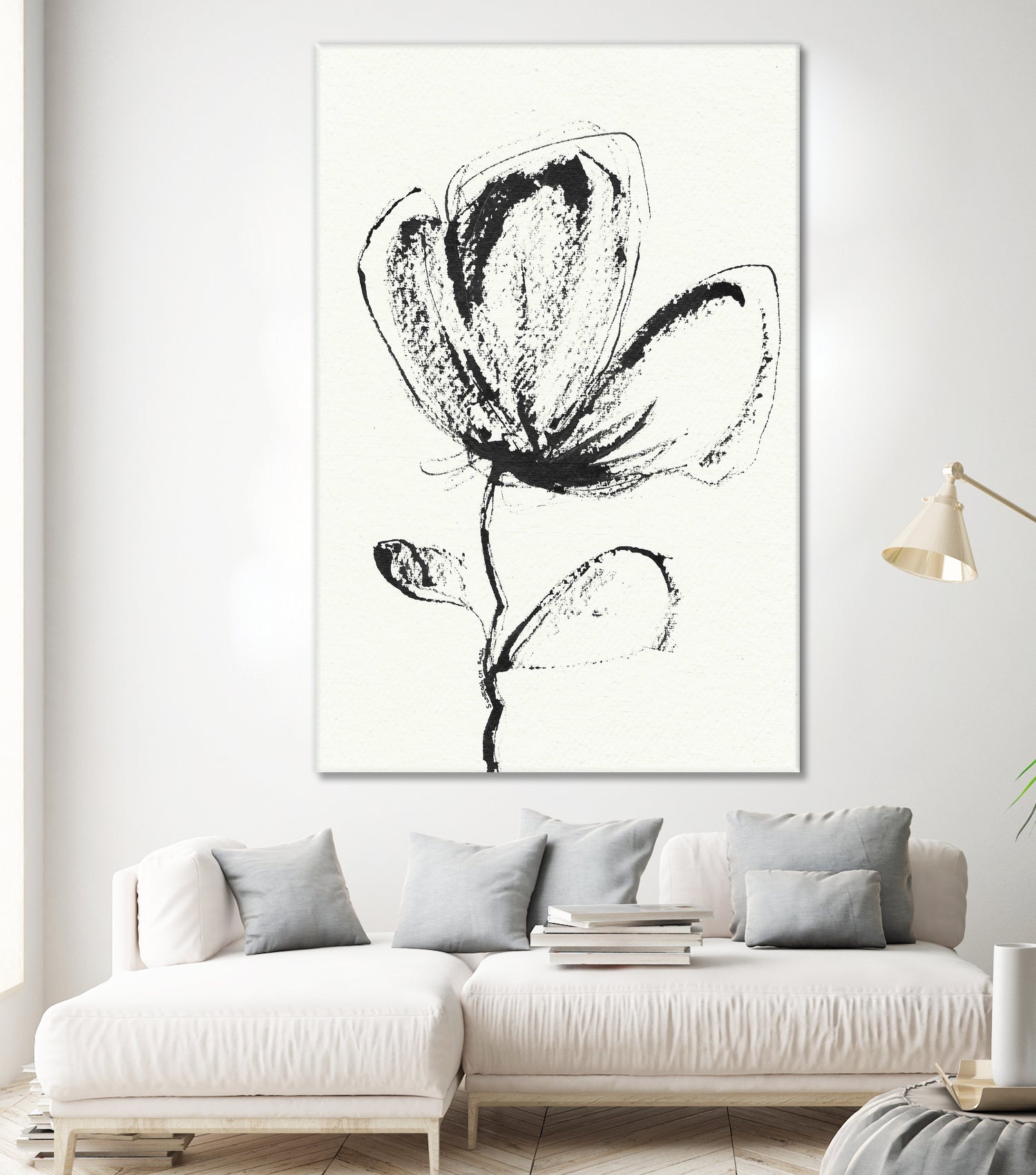 Petal Sketch Essence by Santhosh ch on GIANT ART - flowers and plants minimalist flower illustration