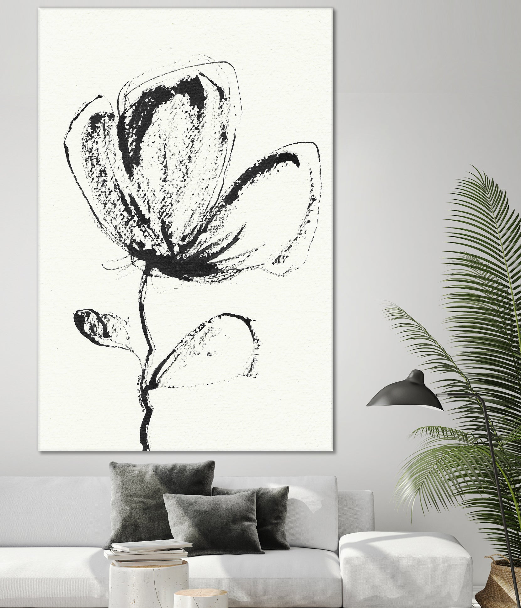 Petal Sketch Essence by Santhosh ch on GIANT ART - flowers and plants minimalist flower illustration