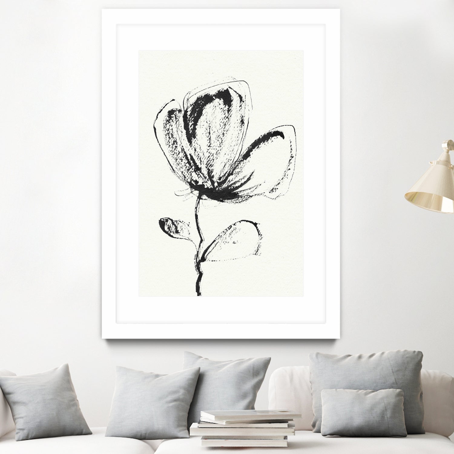 Petal Sketch Essence by Santhosh ch on GIANT ART - flowers and plants minimalist flower illustration