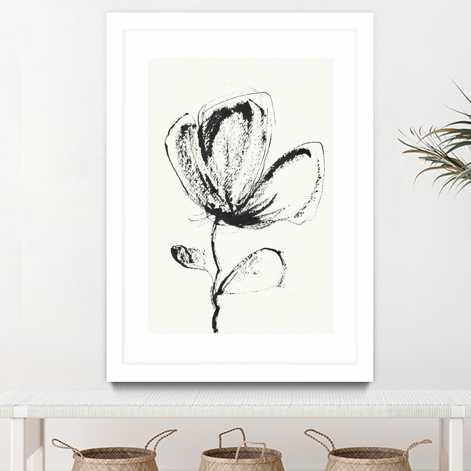 Petal Sketch Essence by Santhosh ch on GIANT ART - flowers and plants minimalist flower illustration