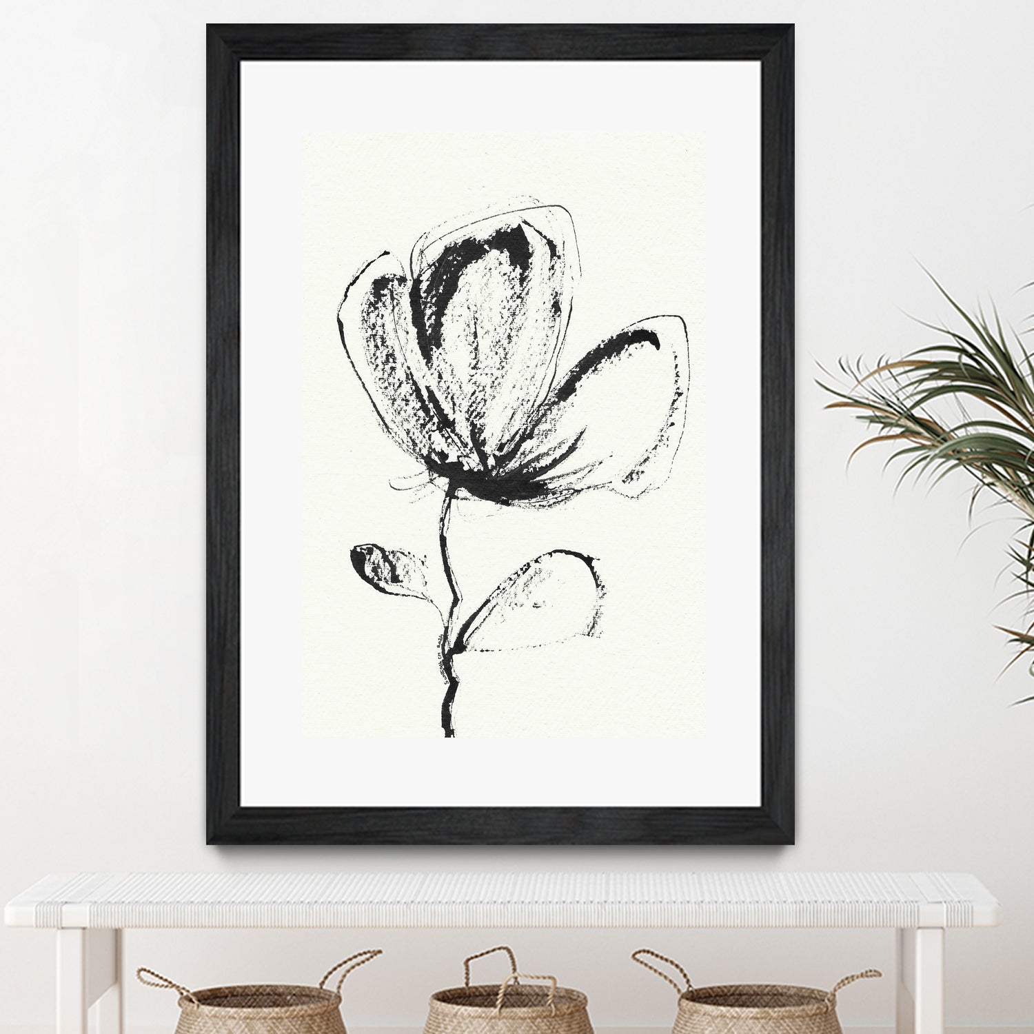Petal Sketch Essence by Santhosh ch on GIANT ART - flowers and plants minimalist flower illustration
