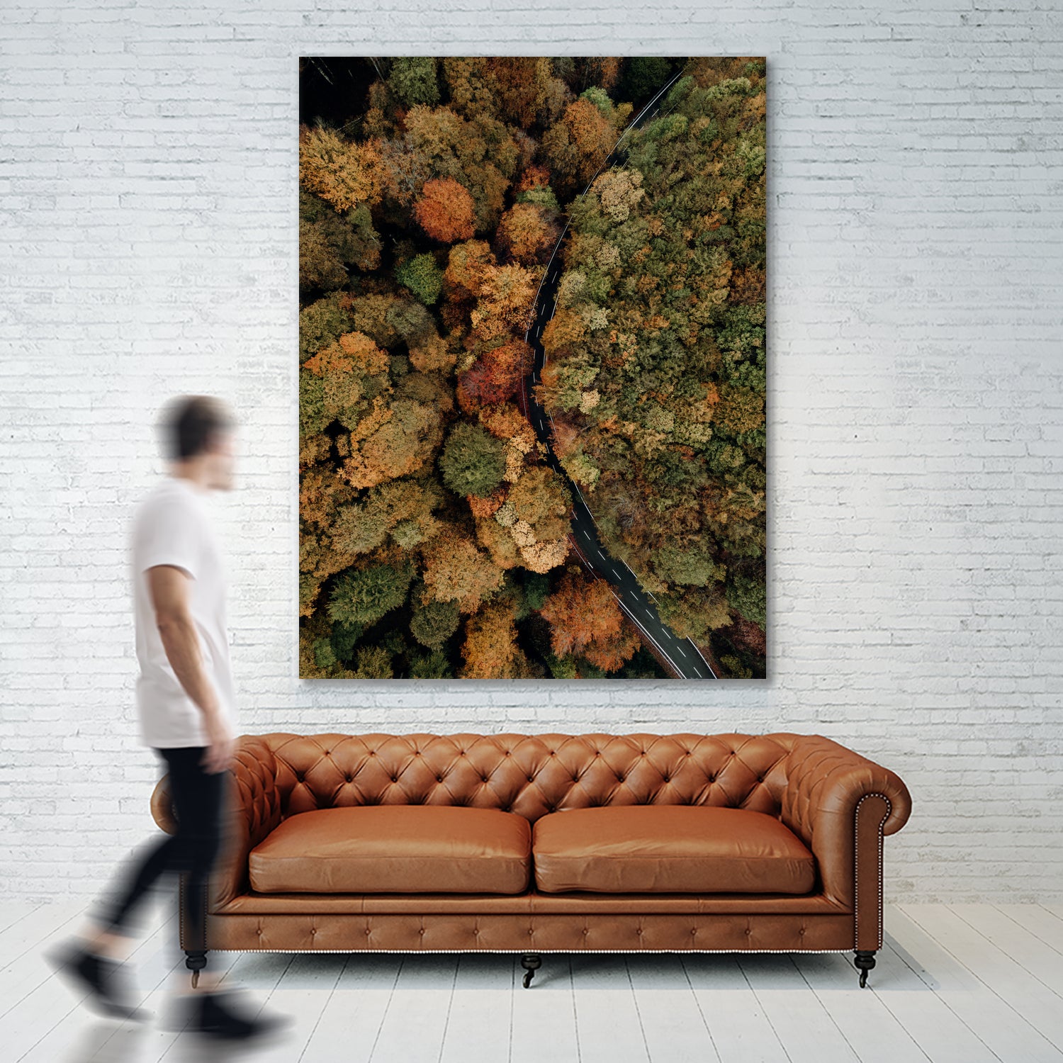 Autumn's Winding Path by Javier Pardina on GIANT ART - forest landscape forest