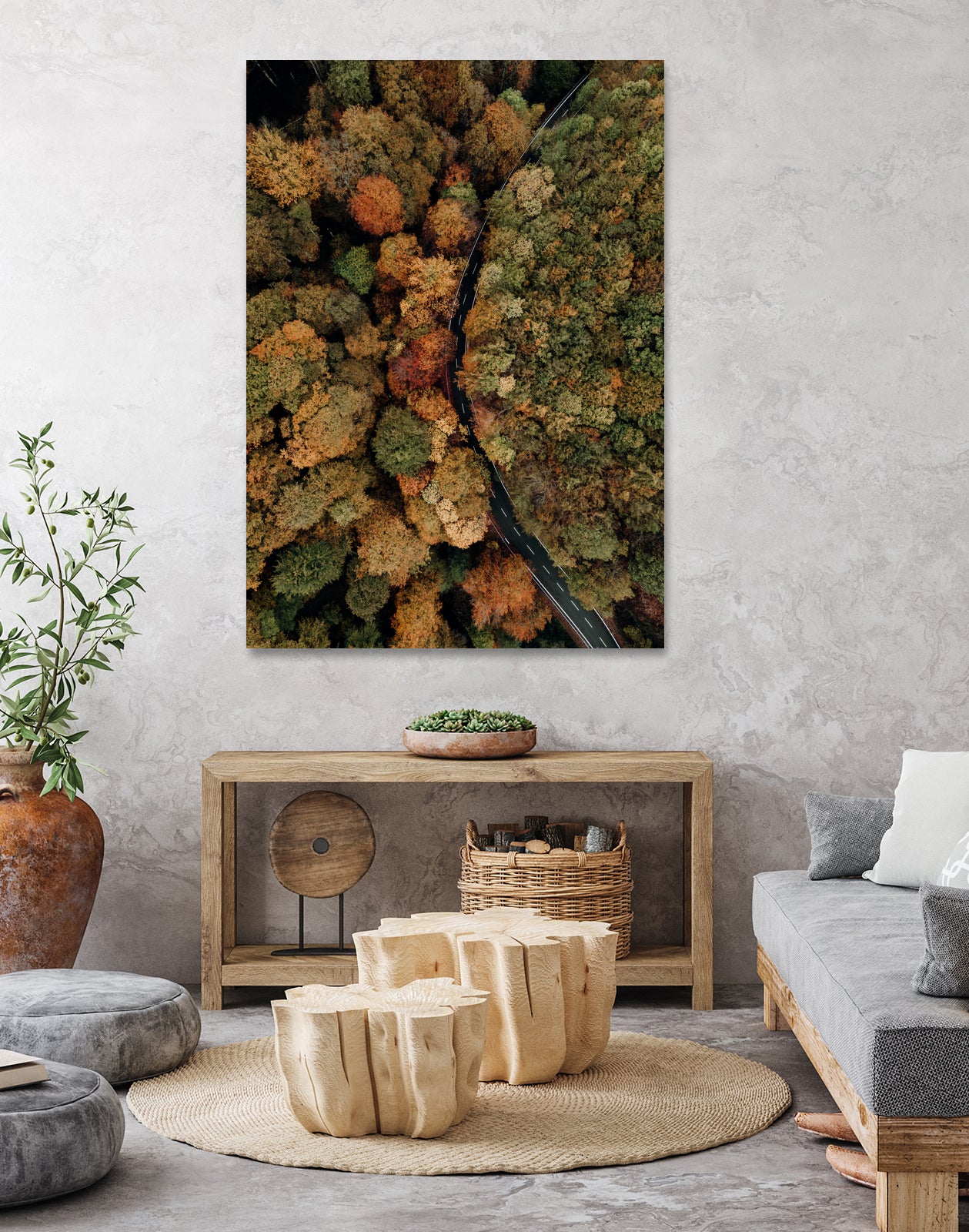 Autumn's Winding Path by Javier Pardina on GIANT ART - forest landscape forest