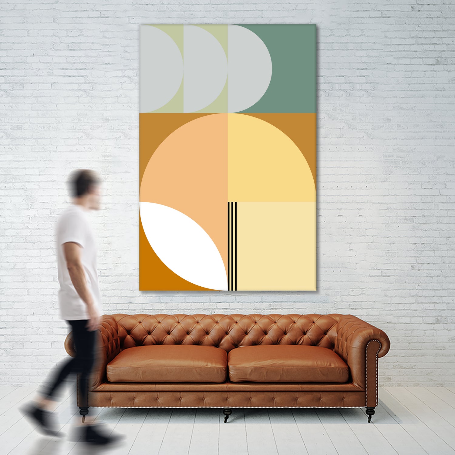 Mid Century Geometric Abstract 03 by Nilesh Kulkarni on GIANT ART - abstract abstract