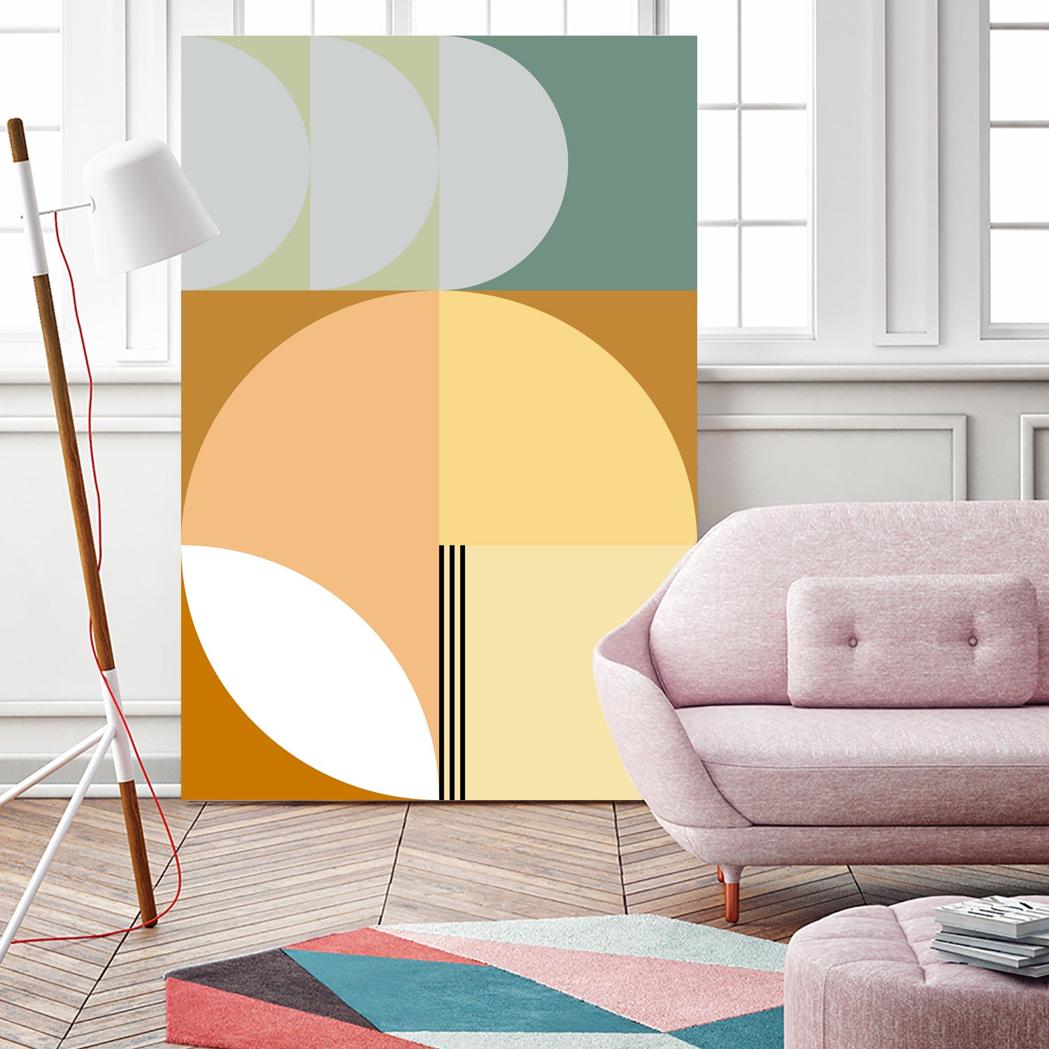 Mid Century Geometric Abstract 03 by Nilesh Kulkarni on GIANT ART - abstract abstract