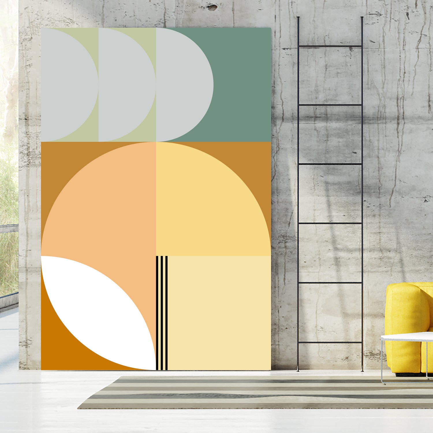 Mid Century Geometric Abstract 03 by Nilesh Kulkarni on GIANT ART - abstract abstract