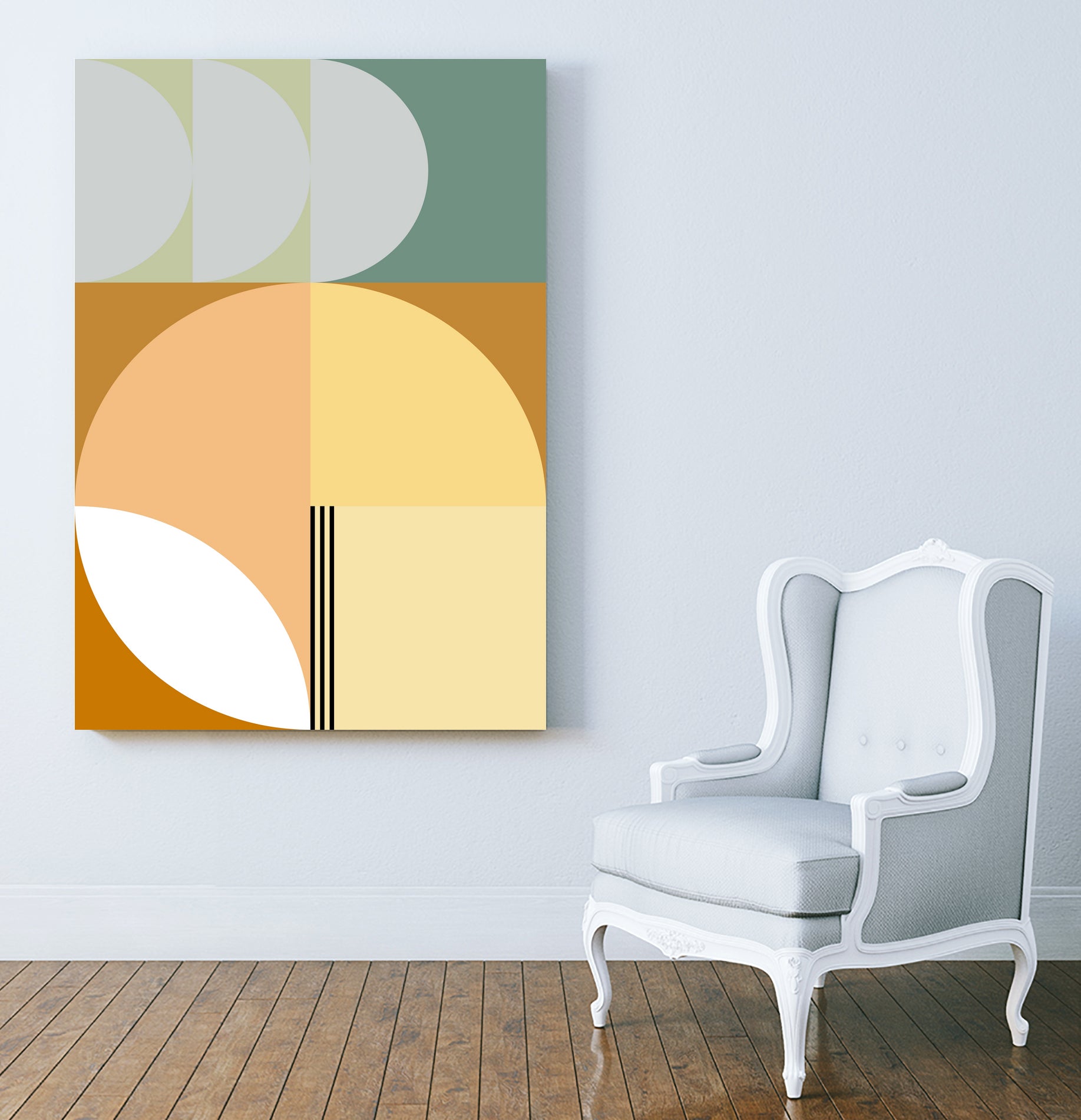 Mid Century Geometric Abstract 03 by Nilesh Kulkarni on GIANT ART - abstract abstract