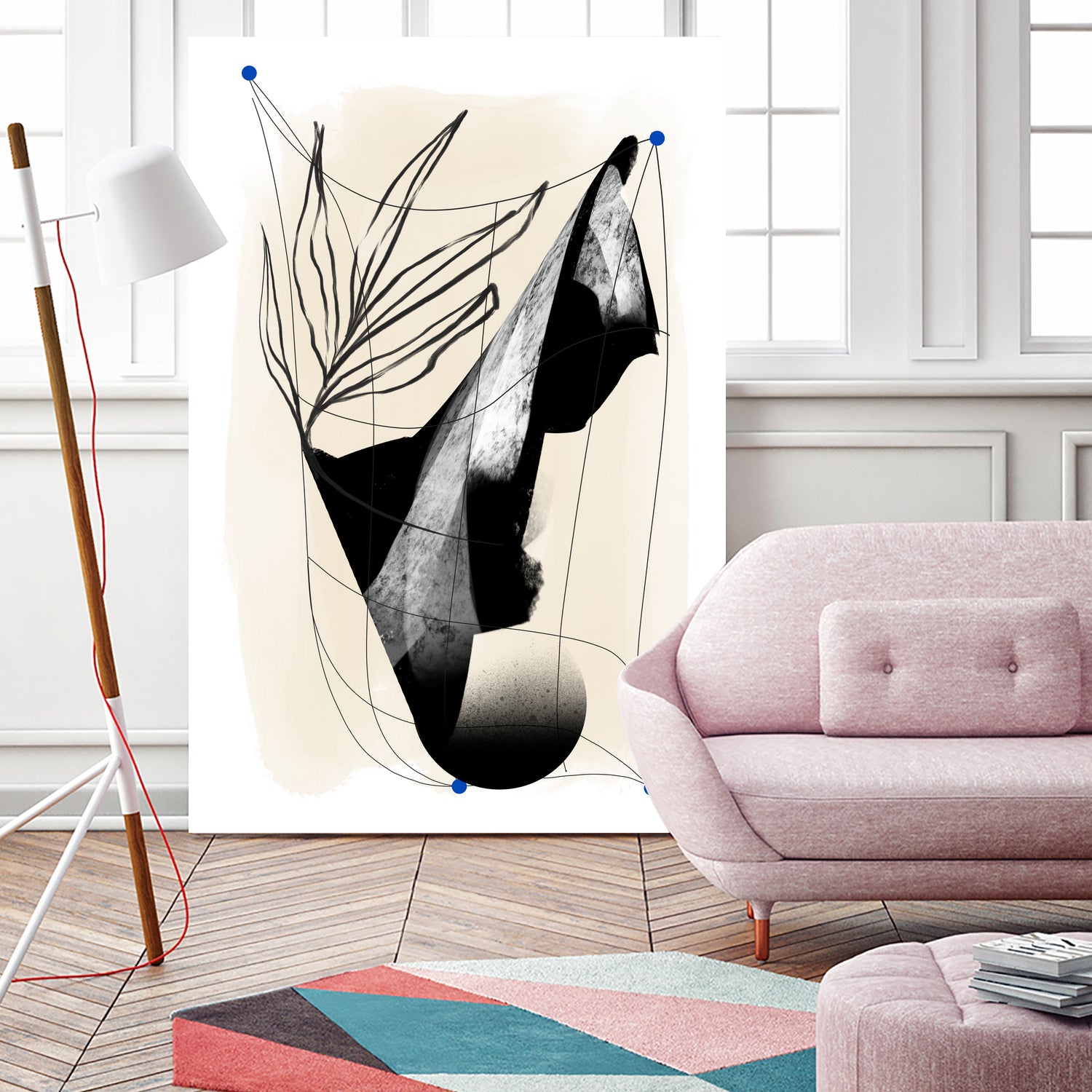 Which Came First by Jilli Darling on GIANT ART - abstract abstract, bold, white, grey, gray, calm, painting, print, wallart, wall art, energetic, colourful, graphic print, illustration, soft, brush strokes, cute, prints, home decor, beige, black, drawing