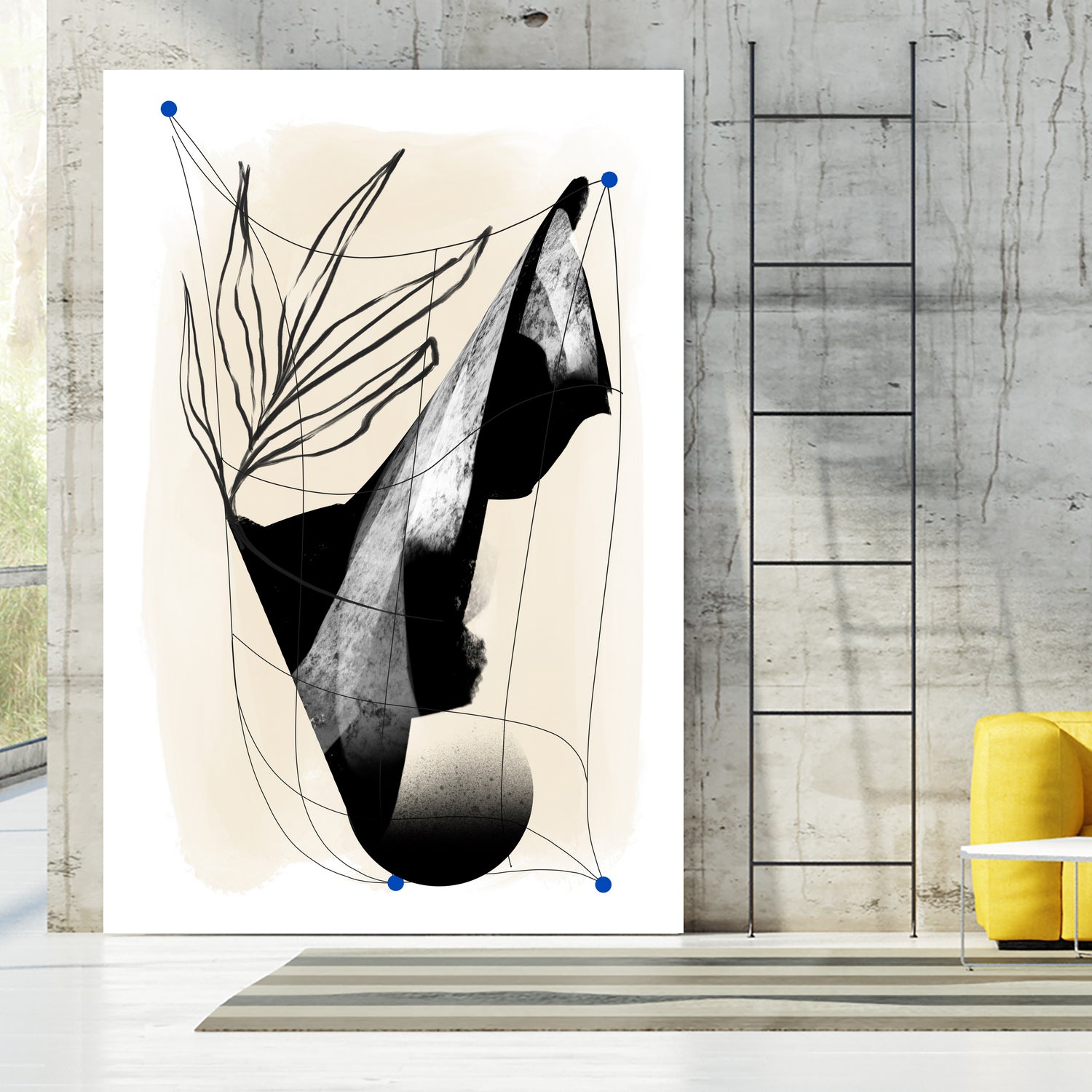 Which Came First by Jilli Darling on GIANT ART - abstract abstract, bold, white, grey, gray, calm, painting, print, wallart, wall art, energetic, colourful, graphic print, illustration, soft, brush strokes, cute, prints, home decor, beige, black, drawing