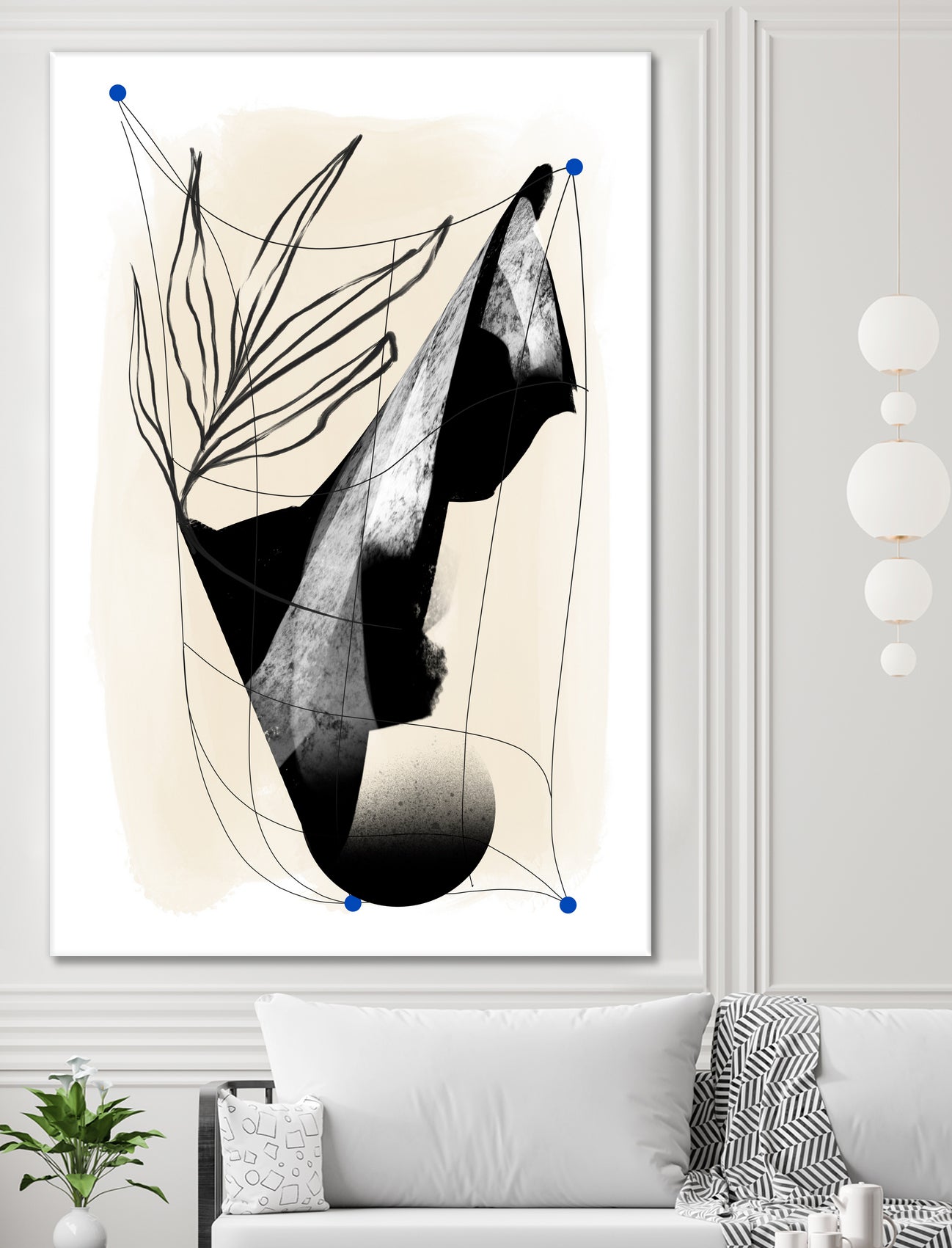 Which Came First by Jilli Darling on GIANT ART - abstract abstract, bold, white, grey, gray, calm, painting, print, wallart, wall art, energetic, colourful, graphic print, illustration, soft, brush strokes, cute, prints, home decor, beige, black, drawing