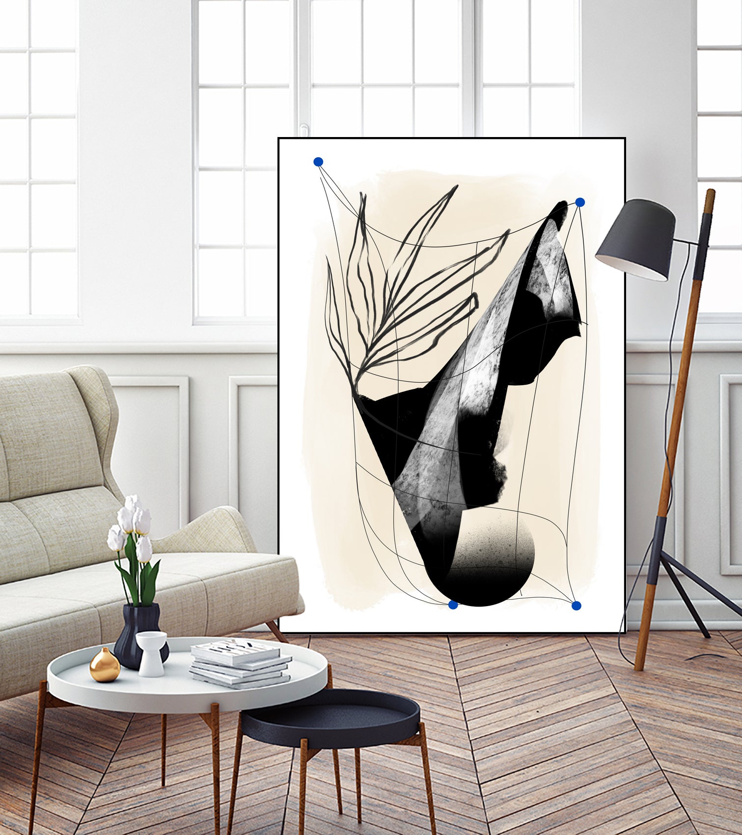 Which Came First by Jilli Darling on GIANT ART - abstract abstract, bold, white, grey, gray, calm, painting, print, wallart, wall art, energetic, colourful, graphic print, illustration, soft, brush strokes, cute, prints, home decor, beige, black, drawing