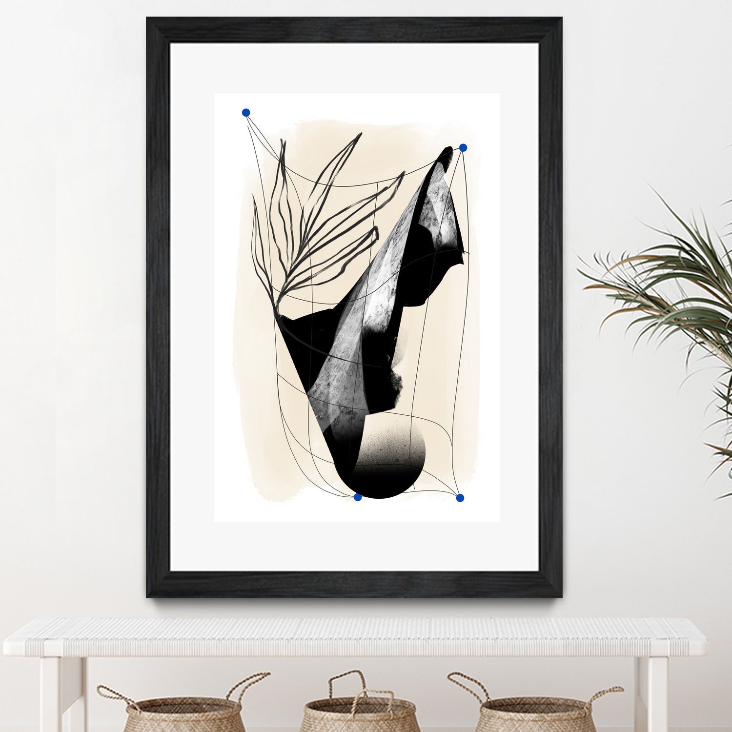 Which Came First by Jilli Darling on GIANT ART - abstract abstract, bold, white, grey, gray, calm, painting, print, wallart, wall art, energetic, colourful, graphic print, illustration, soft, brush strokes, cute, prints, home decor, beige, black, drawing