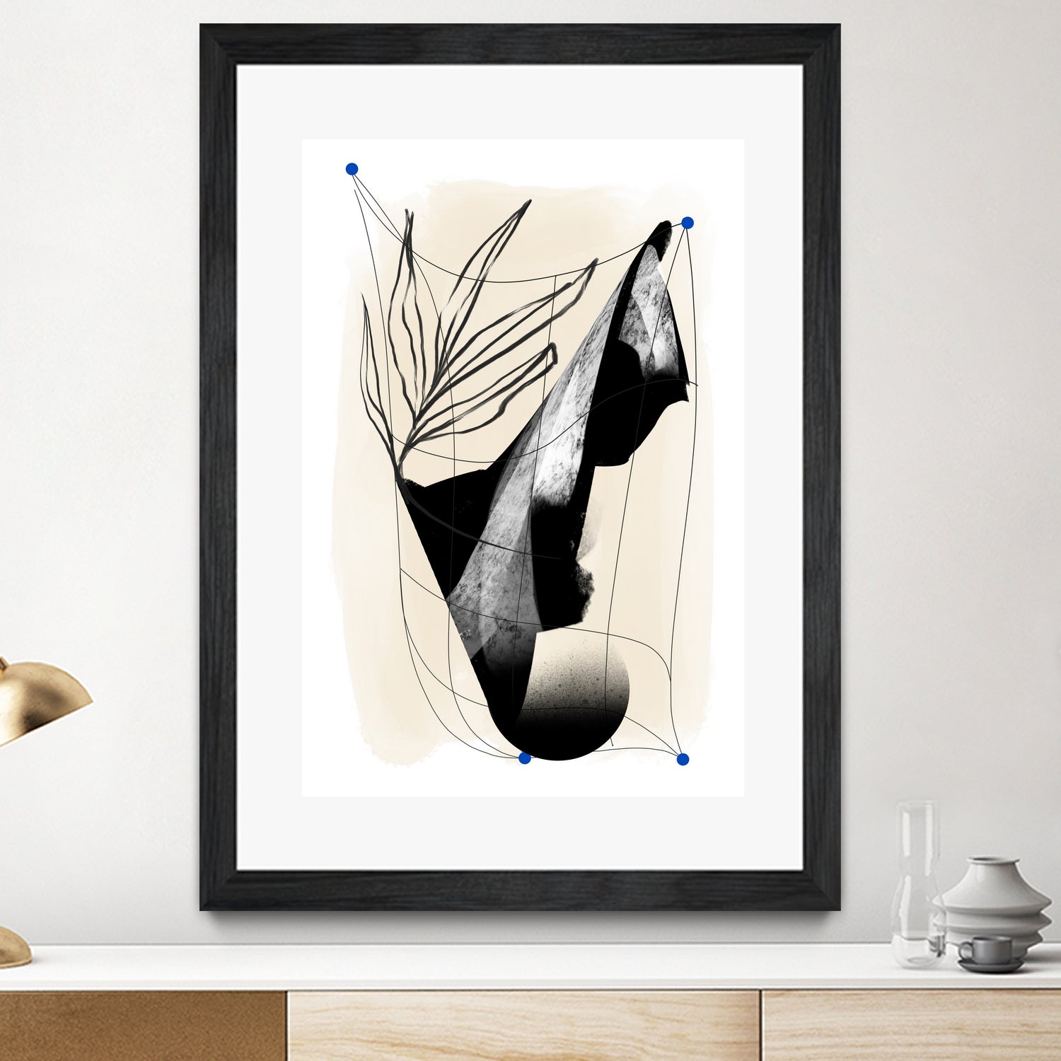 Which Came First by Jilli Darling on GIANT ART - abstract abstract, bold, white, grey, gray, calm, painting, print, wallart, wall art, energetic, colourful, graphic print, illustration, soft, brush strokes, cute, prints, home decor, beige, black, drawing