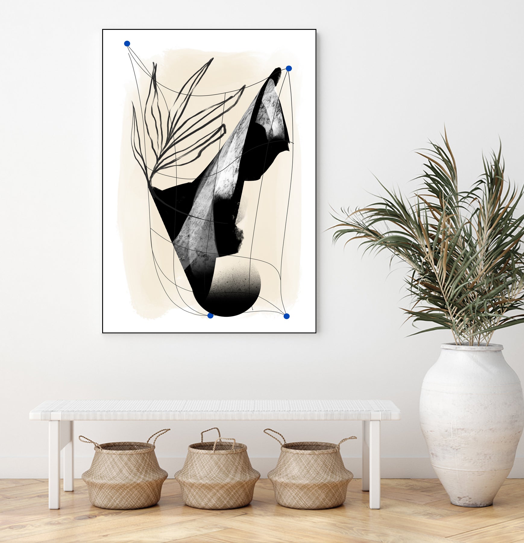 Which Came First by Jilli Darling on GIANT ART - abstract abstract, bold, white, grey, gray, calm, painting, print, wallart, wall art, energetic, colourful, graphic print, illustration, soft, brush strokes, cute, prints, home decor, beige, black, drawing