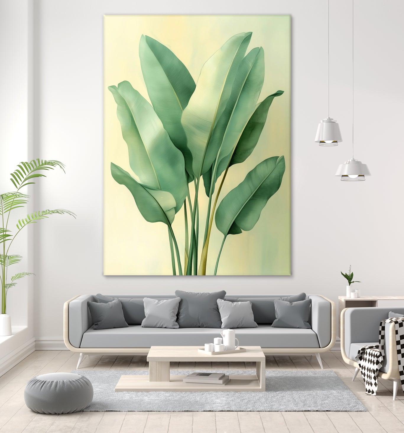 Tropical banana leaves nature art 6 by Justyna Jaszke on GIANT ART - flowers and plants meadow