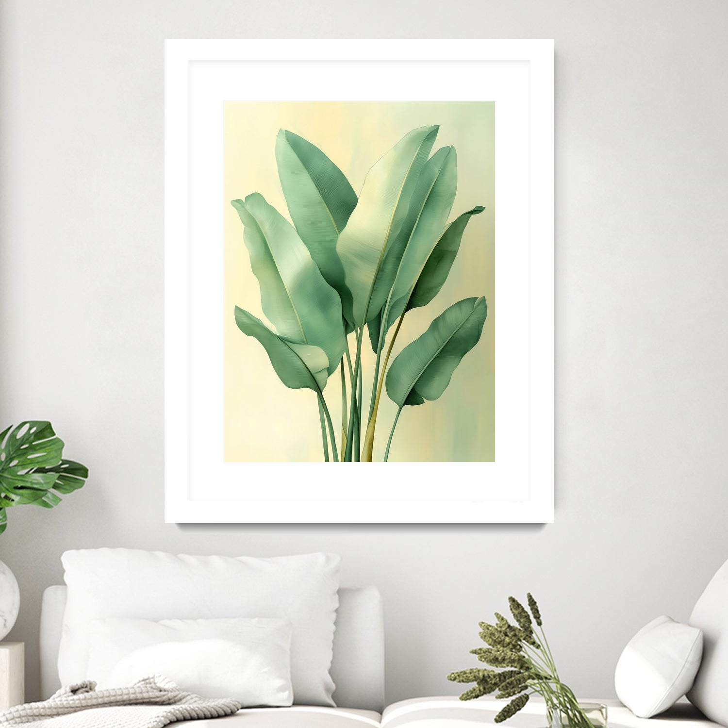Tropical banana leaves nature art 6 by Justyna Jaszke on GIANT ART - flowers and plants meadow