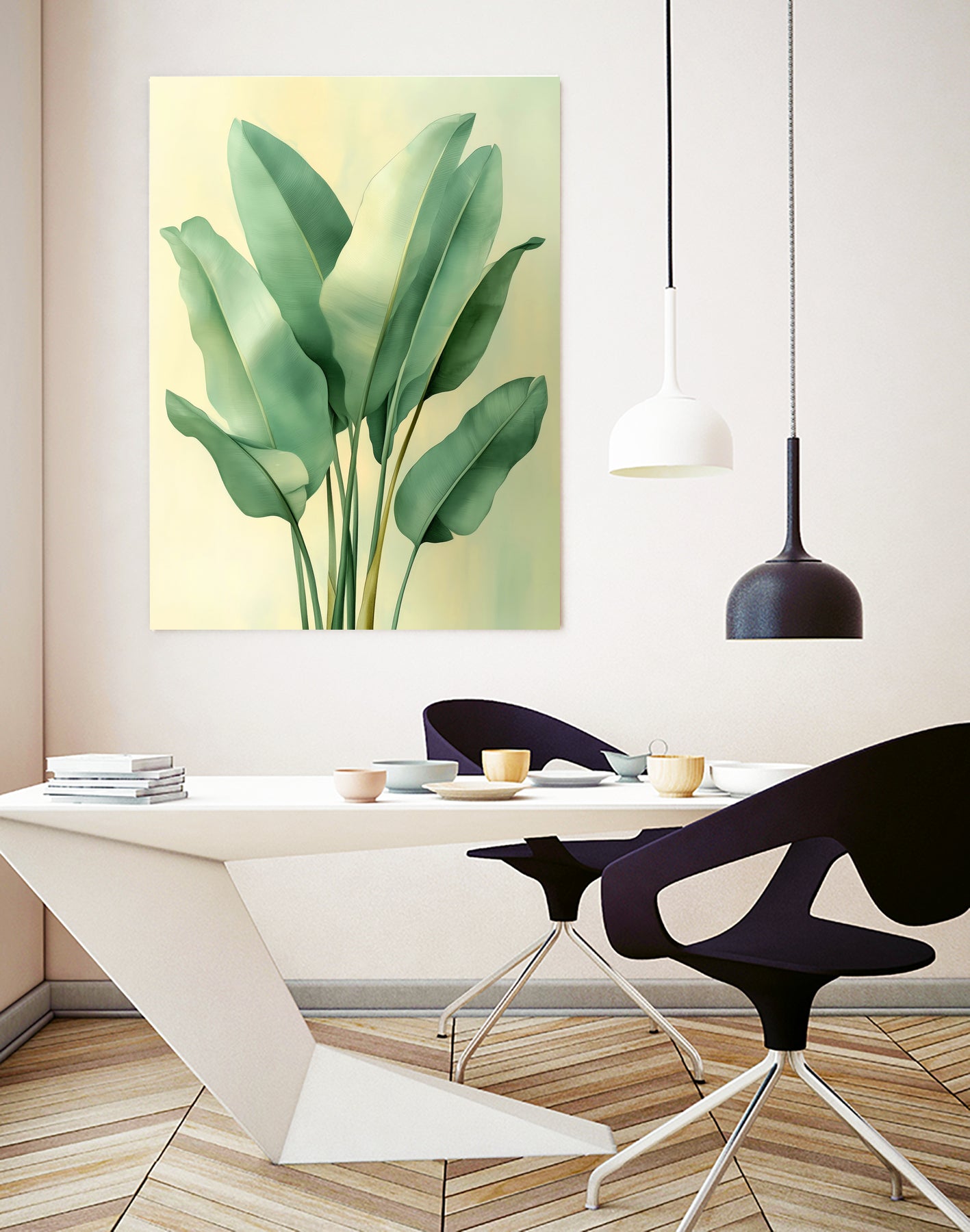 Tropical banana leaves nature art 6 by Justyna Jaszke on GIANT ART - flowers and plants meadow