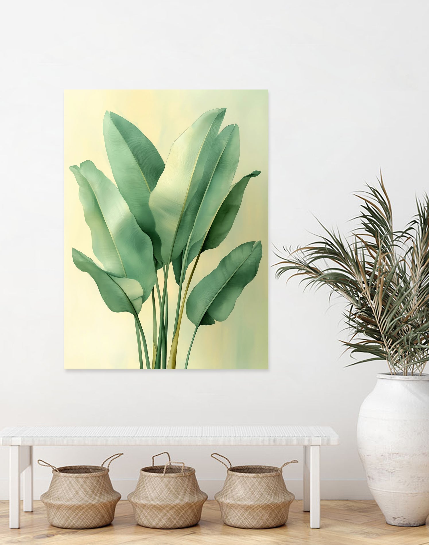 Tropical banana leaves nature art 6 by Justyna Jaszke on GIANT ART - flowers and plants meadow