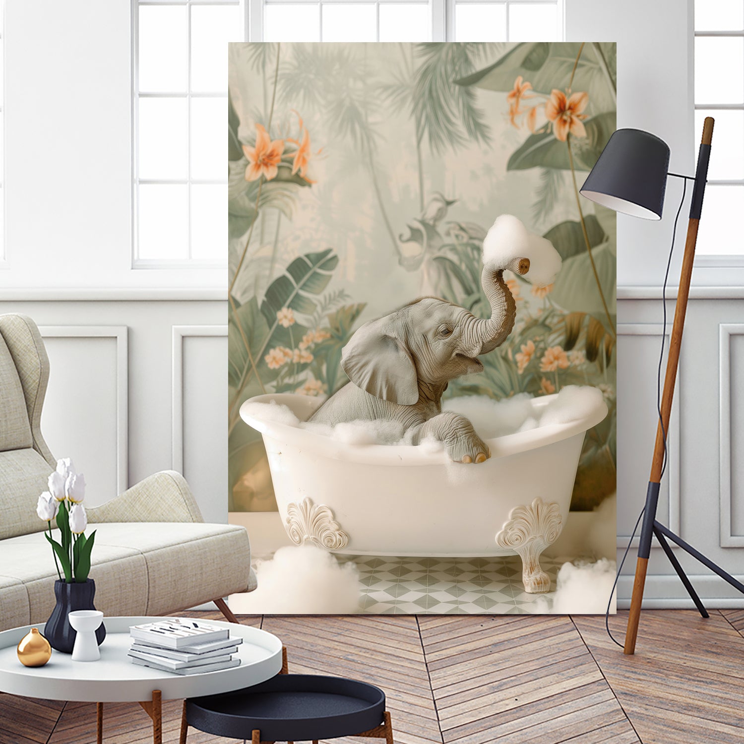 Elephant Bubble Bliss by Niky Rahner on GIANT ART - animals rahner