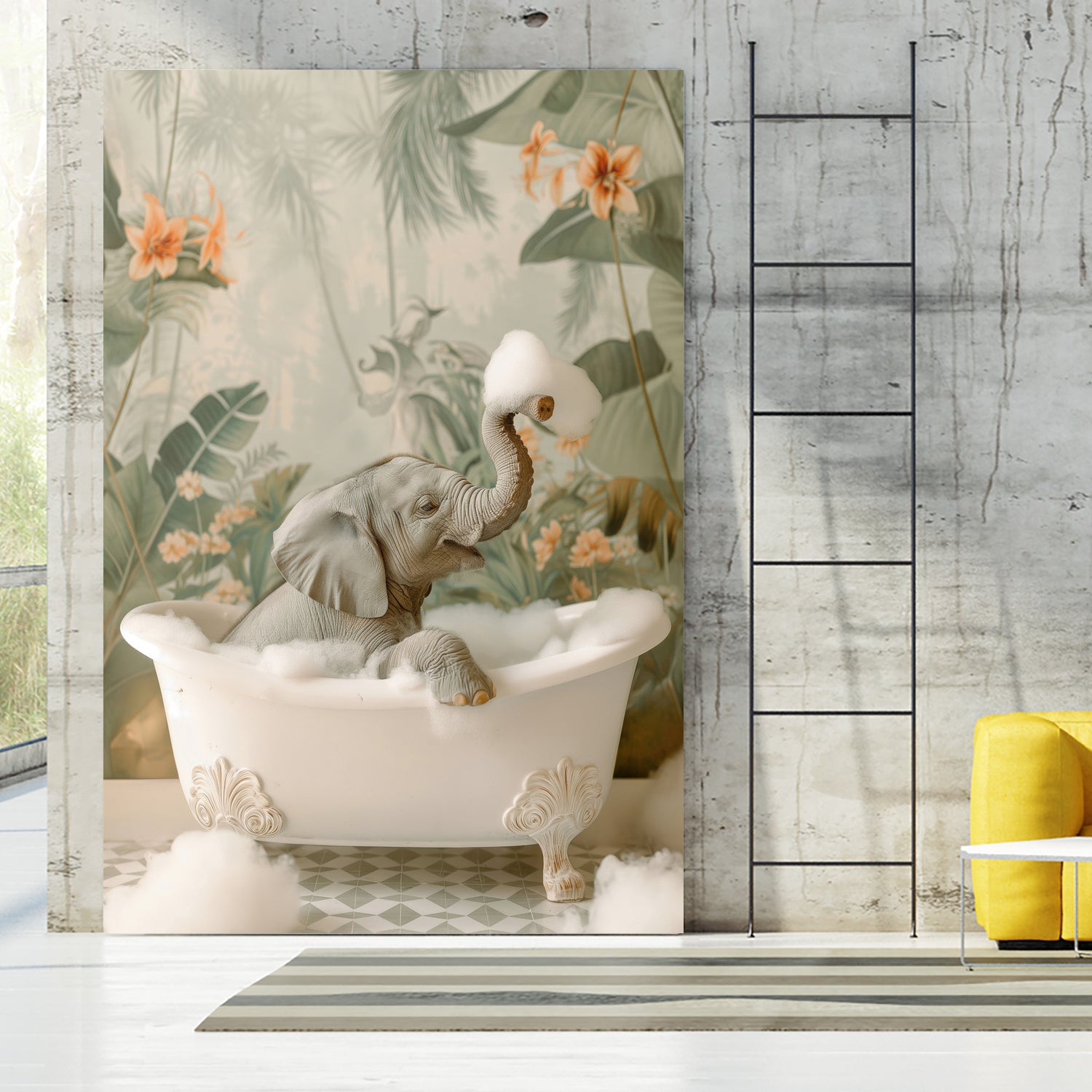 Elephant Bubble Bliss by Niky Rahner on GIANT ART - animals rahner