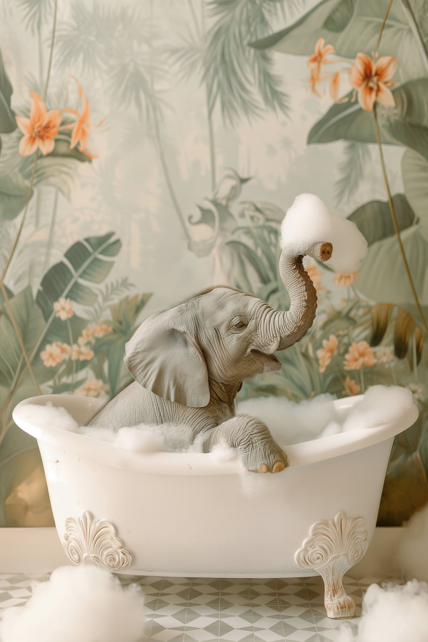 Elephant Bubble Bliss by Niky Rahner on GIANT ART - animals rahner