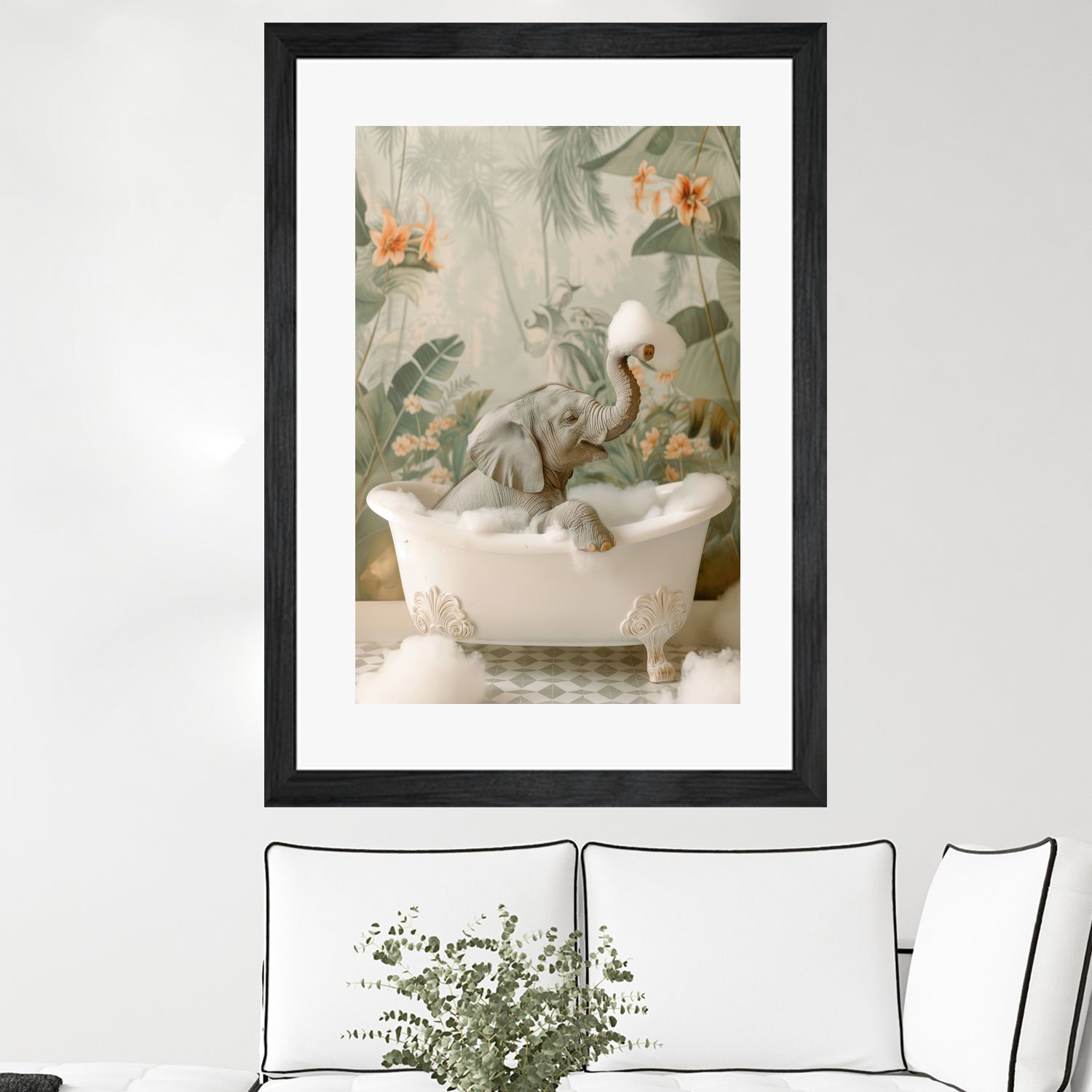 Elephant Bubble Bliss by Niky Rahner on GIANT ART - animals rahner