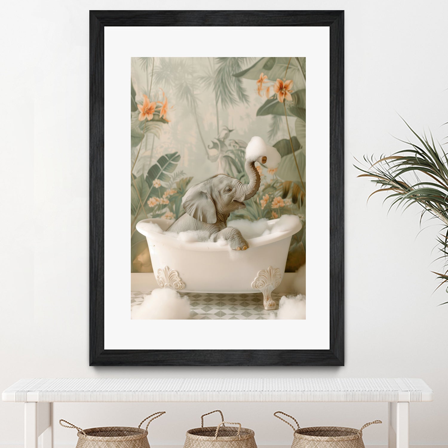 Elephant Bubble Bliss by Niky Rahner on GIANT ART - animals rahner