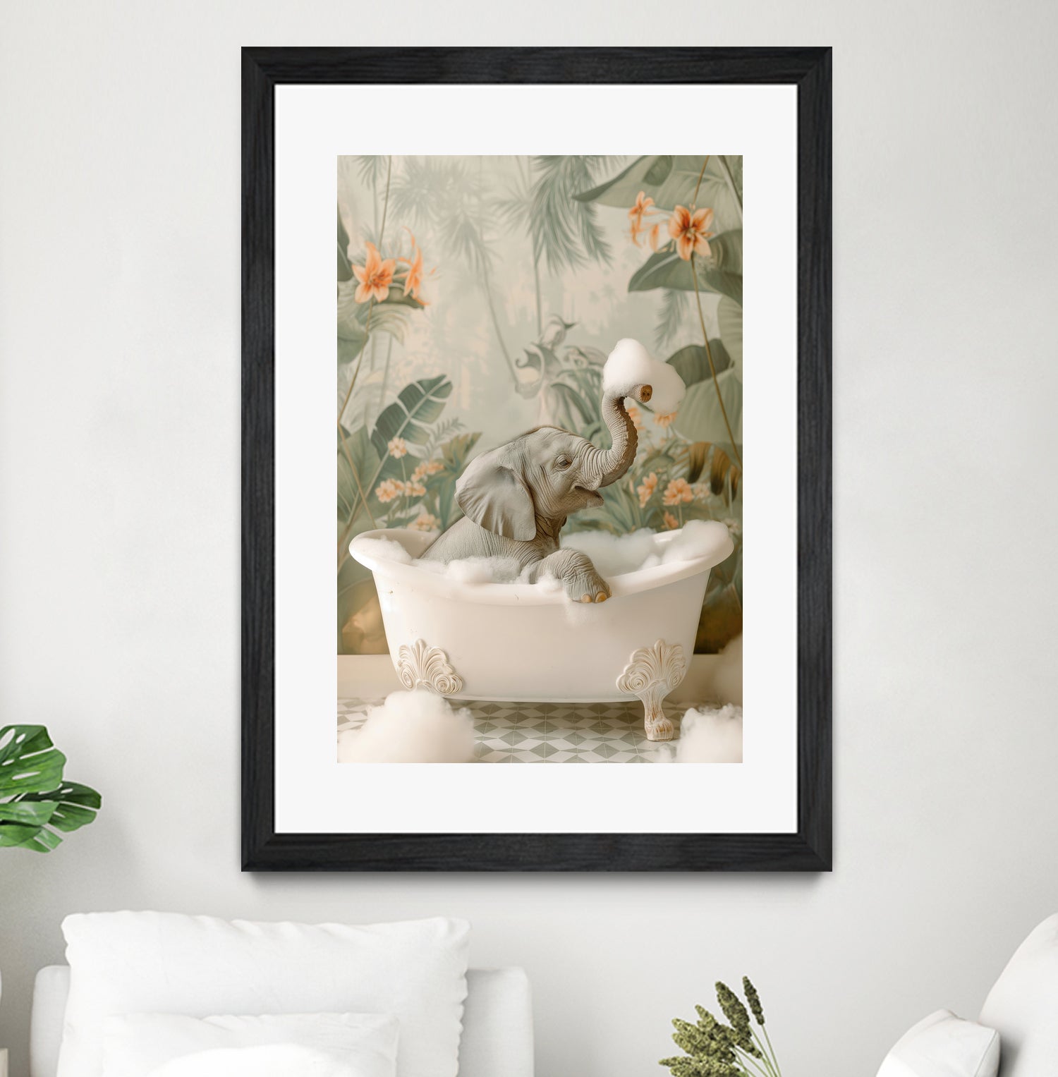 Elephant Bubble Bliss by Niky Rahner on GIANT ART - animals rahner