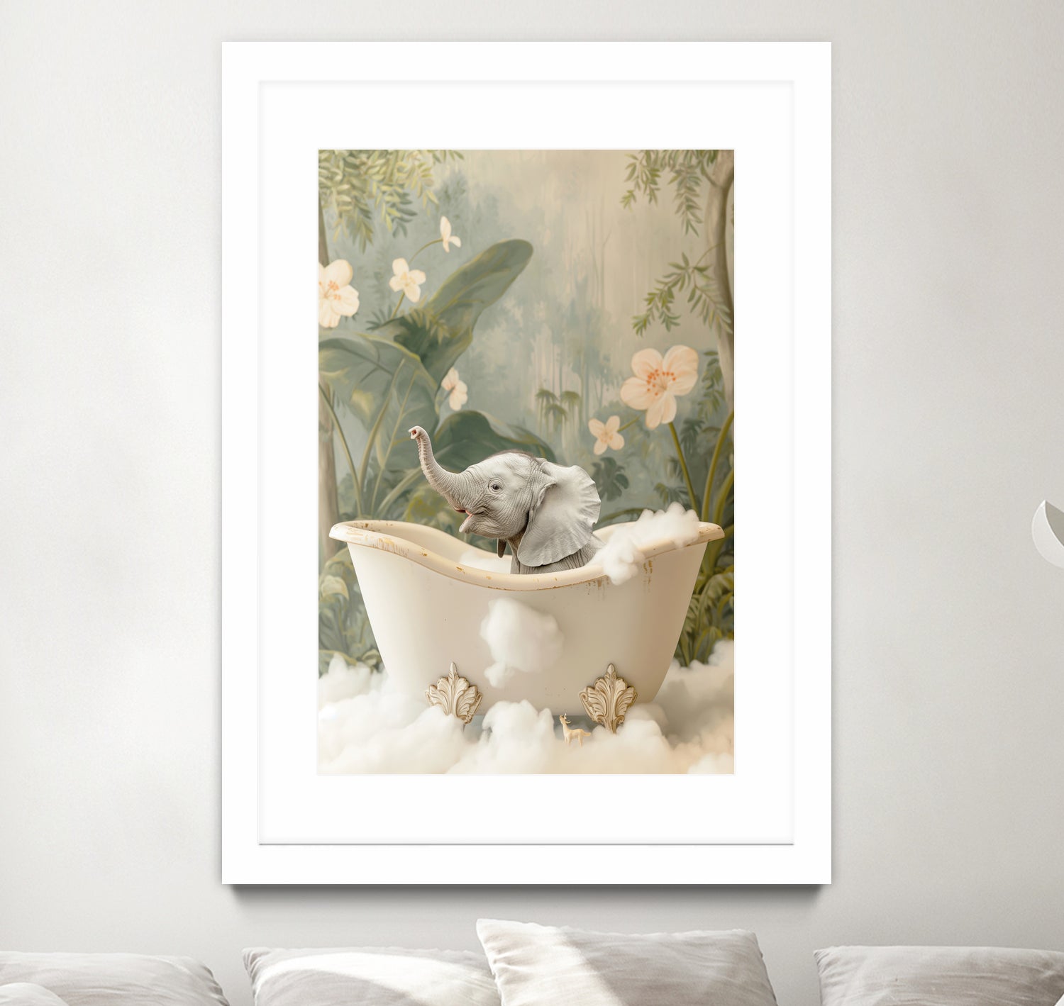 Elephant Bath Joy by Niky Rahner on GIANT ART - animals rahner