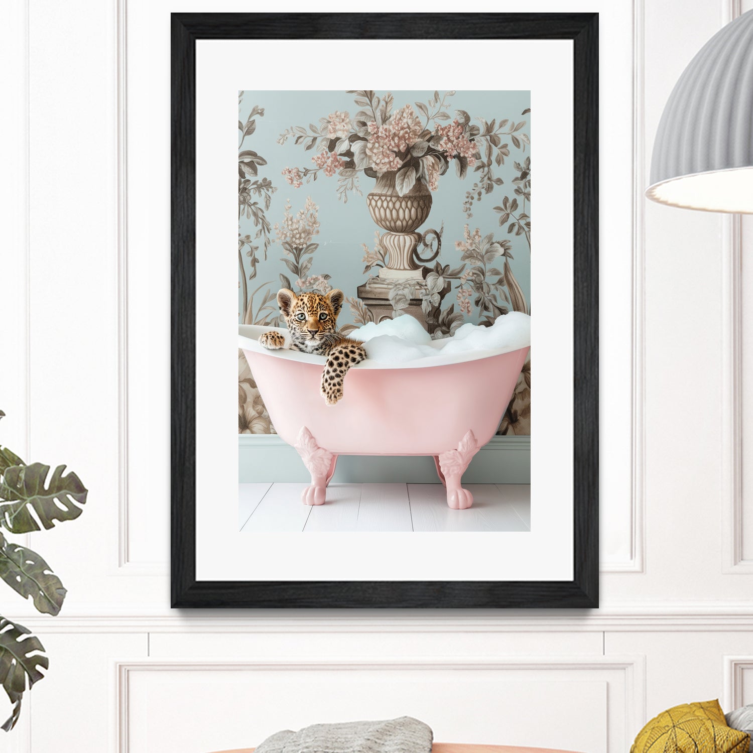 Leoparda Pink Bubble Bath by Niky Rahner on GIANT ART - botanical rahner
