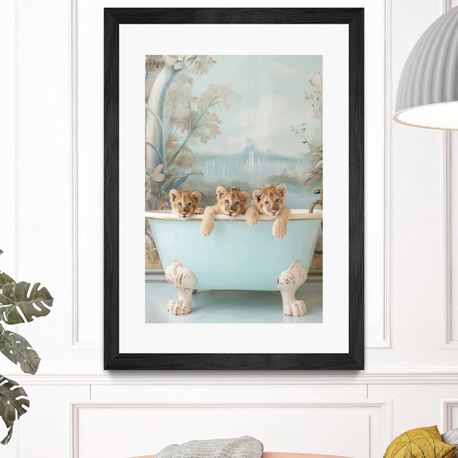 Blue Lagoon Lion Cubs by Niky Rahner on GIANT ART - animals rahner