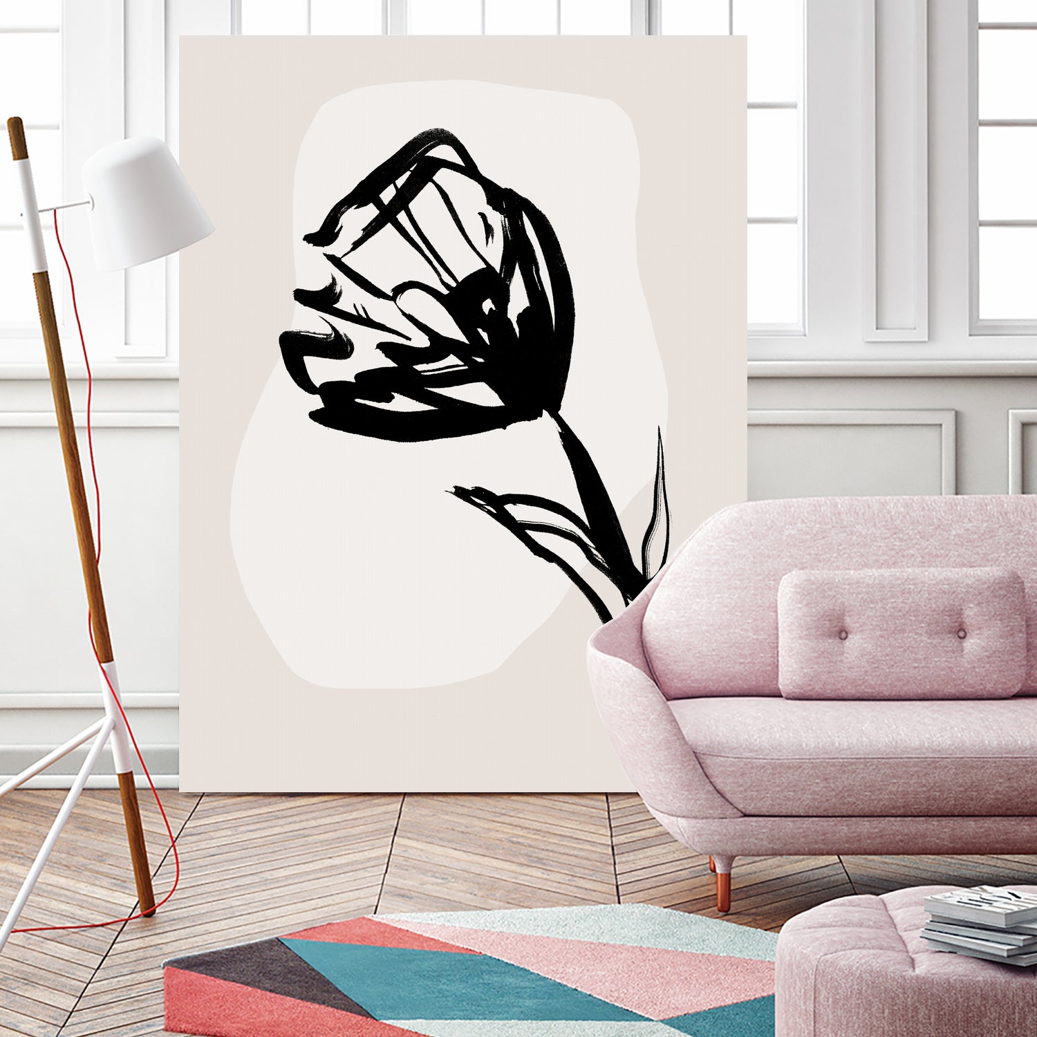 Monochrome Blossom by Treechild on GIANT ART - flowers and plants minimalist-floral-art