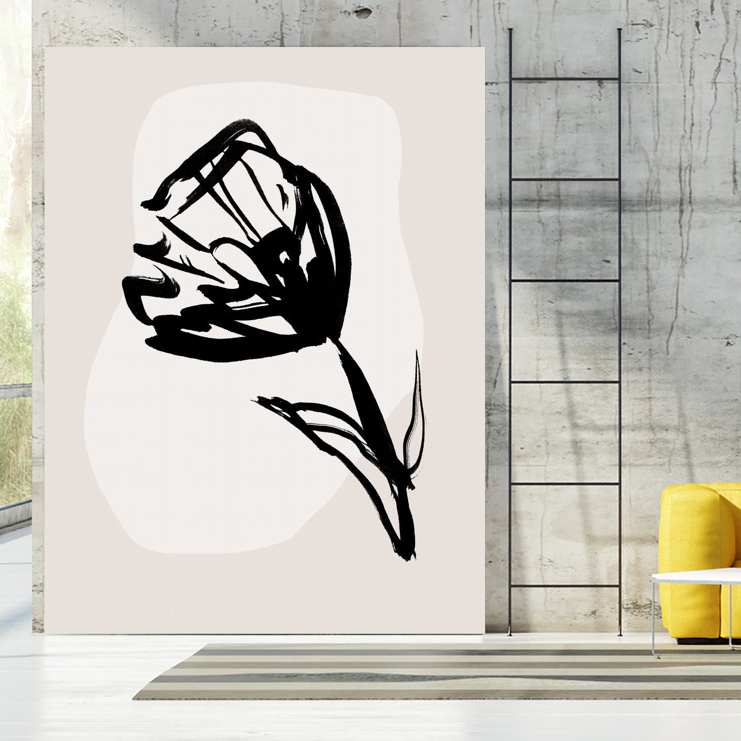Monochrome Blossom by Treechild on GIANT ART - flowers and plants minimalist-floral-art