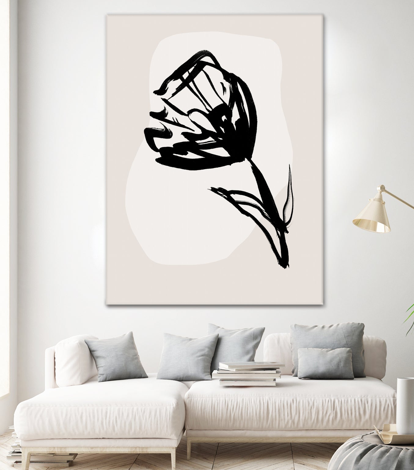 Monochrome Blossom by Treechild on GIANT ART - flowers and plants minimalist-floral-art