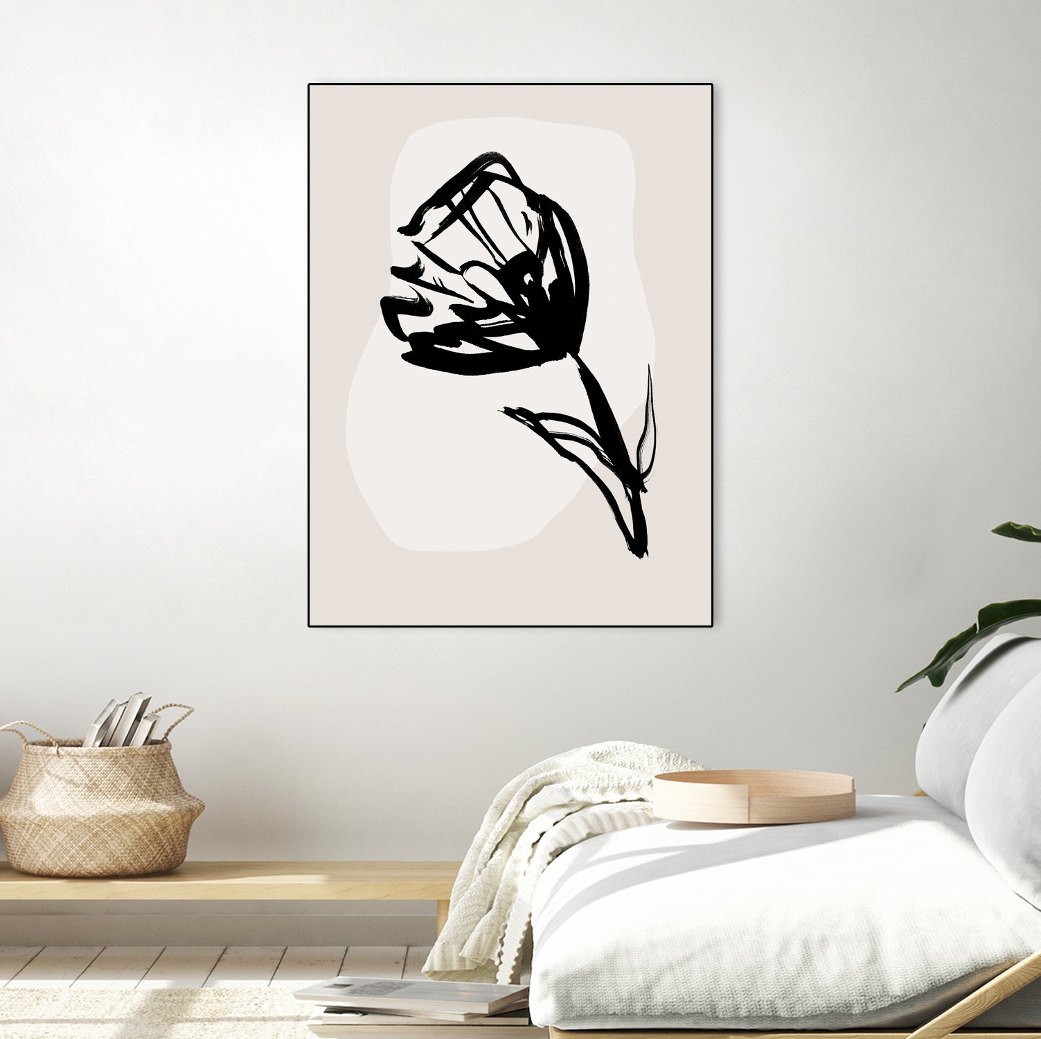 Monochrome Blossom by Treechild on GIANT ART - flowers and plants minimalist-floral-art