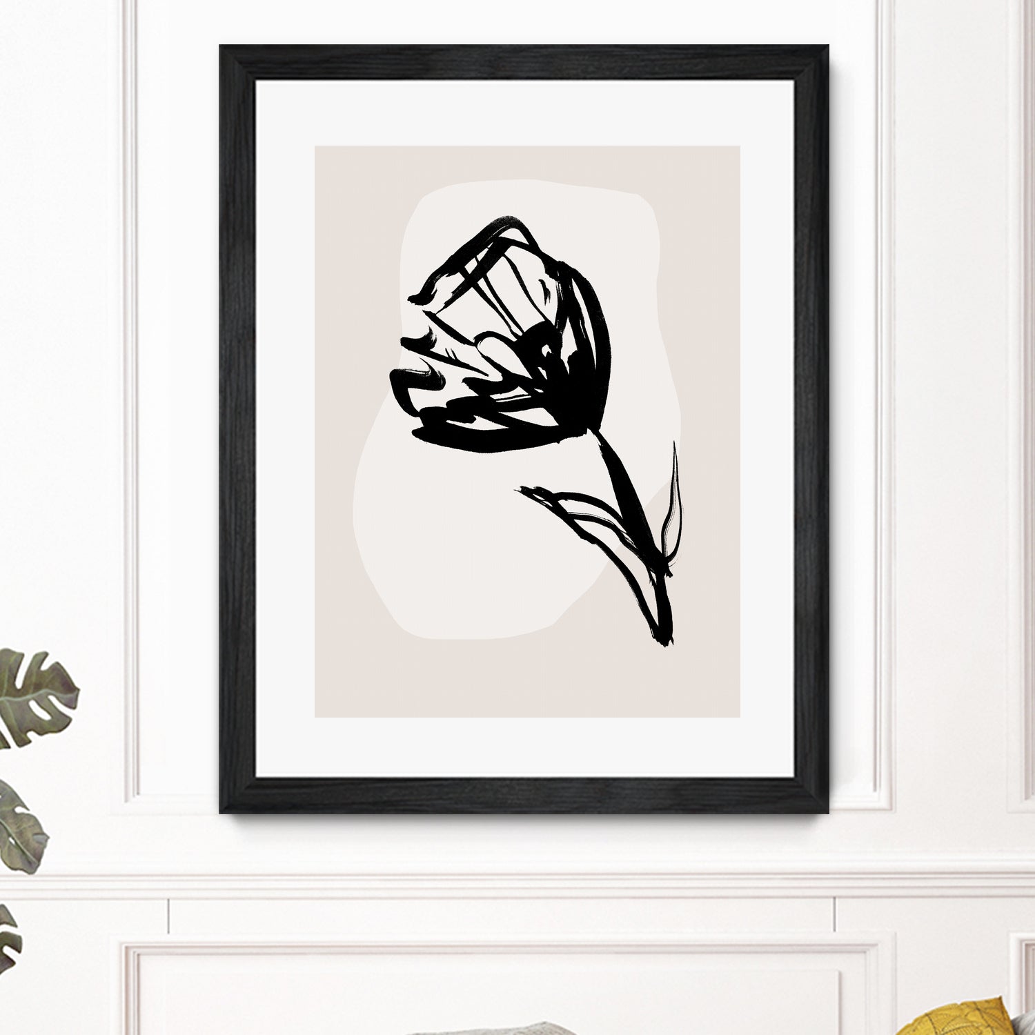 Monochrome Blossom by Treechild on GIANT ART - flowers and plants minimalist-floral-art