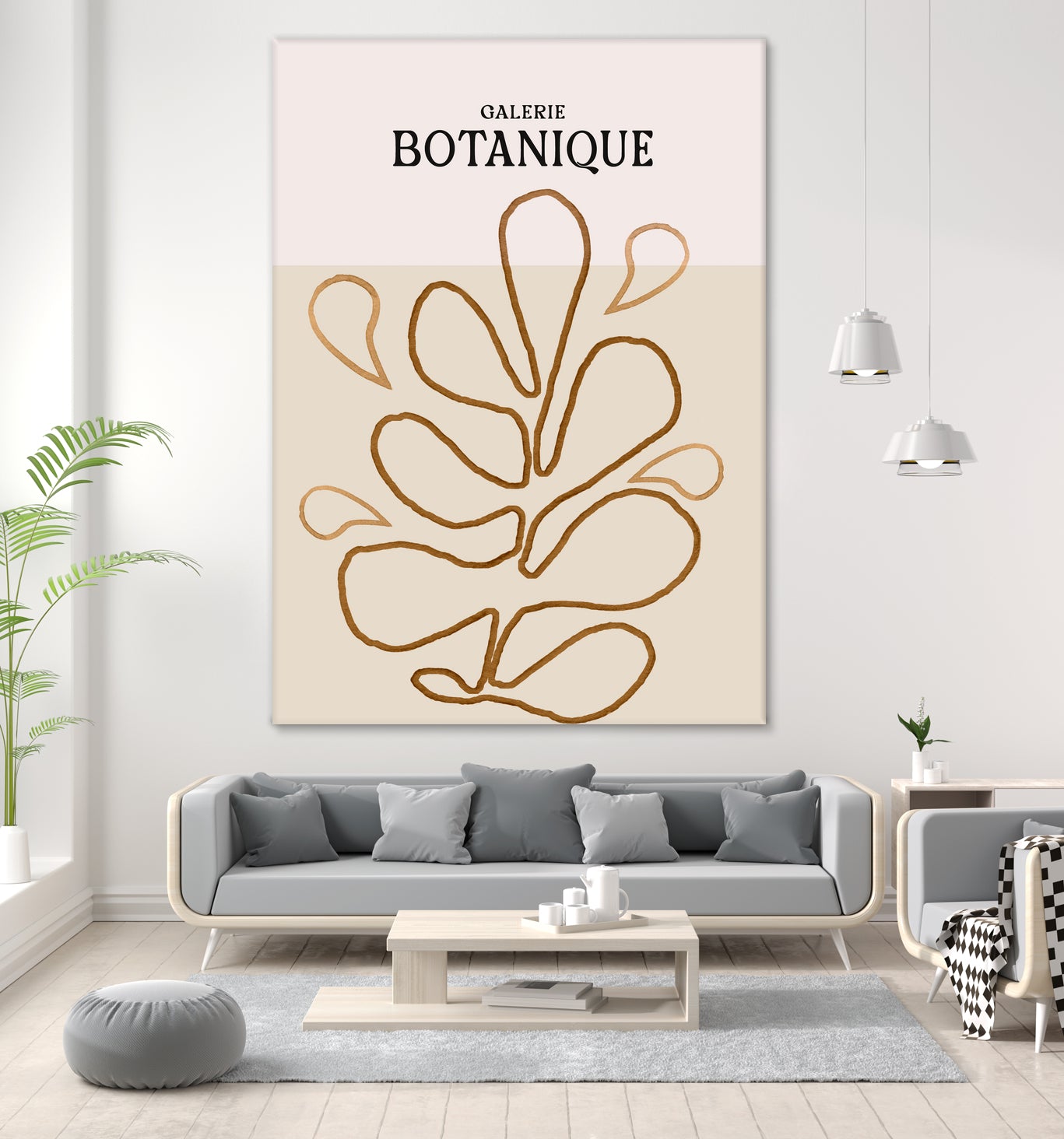 Earthy Leaf Lines by Treechild on GIANT ART - botanical art print