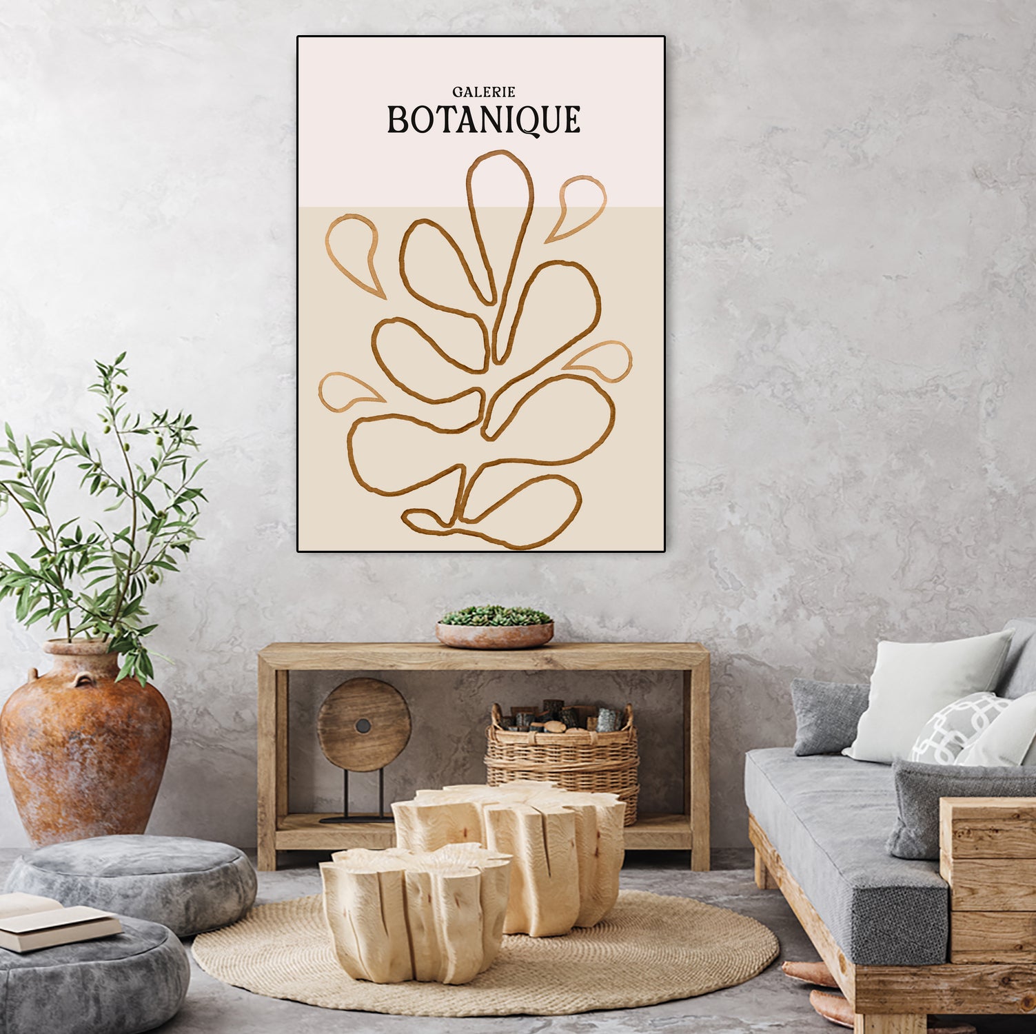 Earthy Leaf Lines by Treechild on GIANT ART - botanical art print