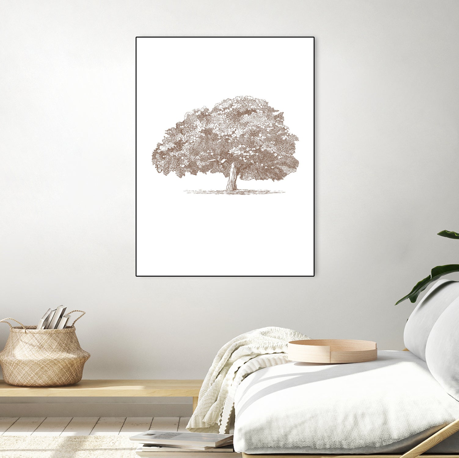 Big Tree in Brown Sepia by Katie Oa#039;Shea on GIANT ART - 2550 illustration
