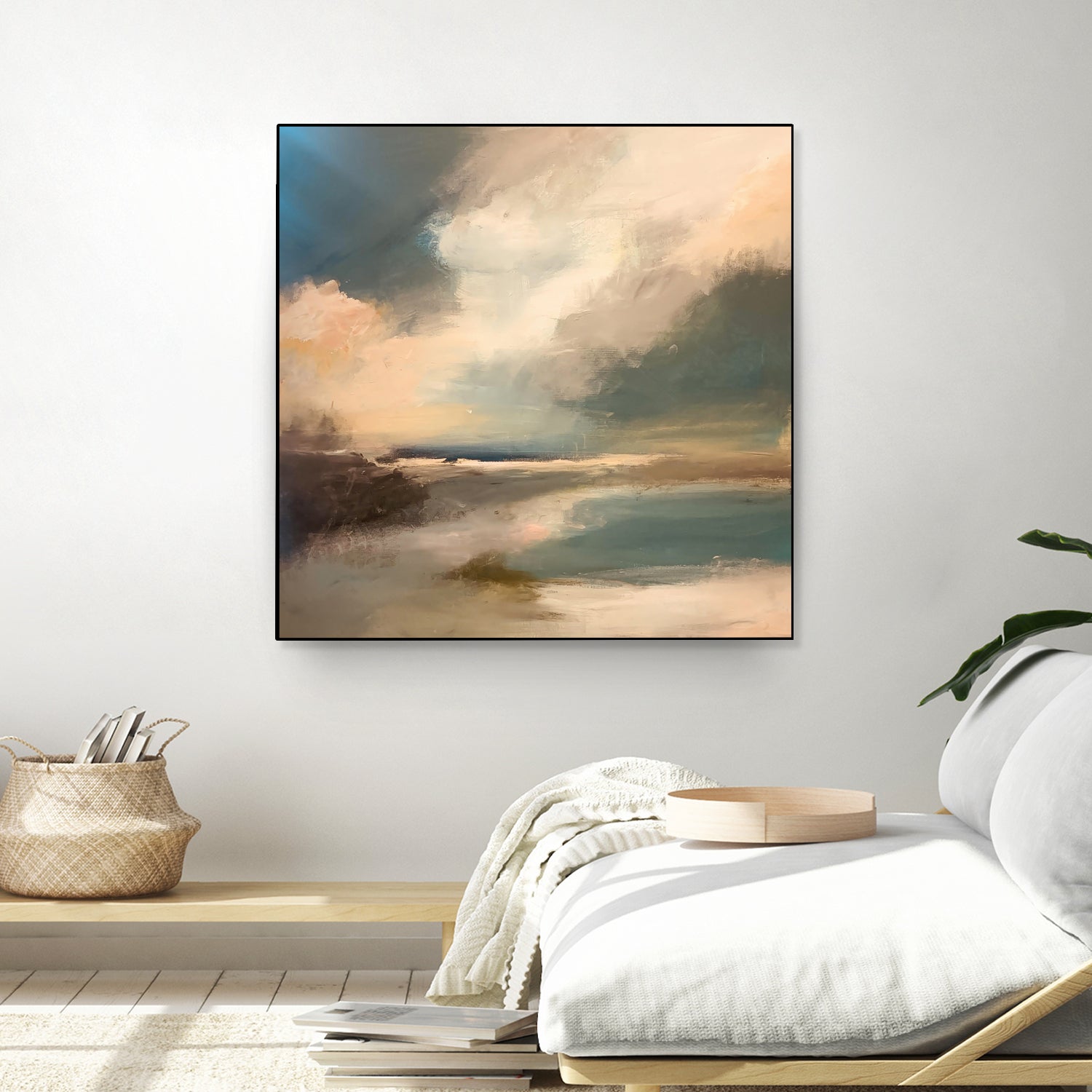 Serene Seascape Under a Dynamic Sky by Anna-Karin Bergius on GIANT ART - abstract landscape nature and landscapes abstract landscape