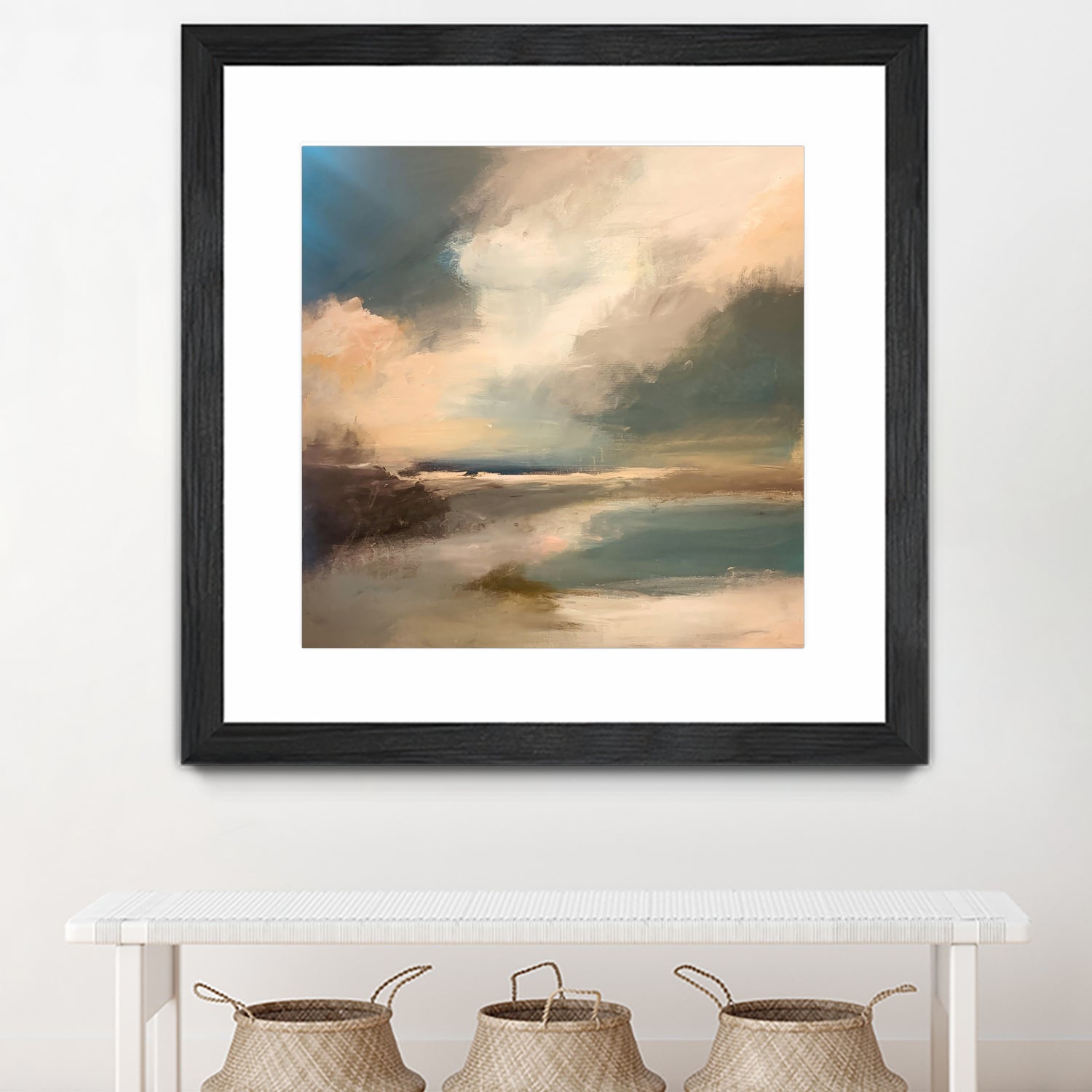 Serene Seascape Under a Dynamic Sky by Anna-Karin Bergius on GIANT ART - abstract landscape nature and landscapes abstract landscape