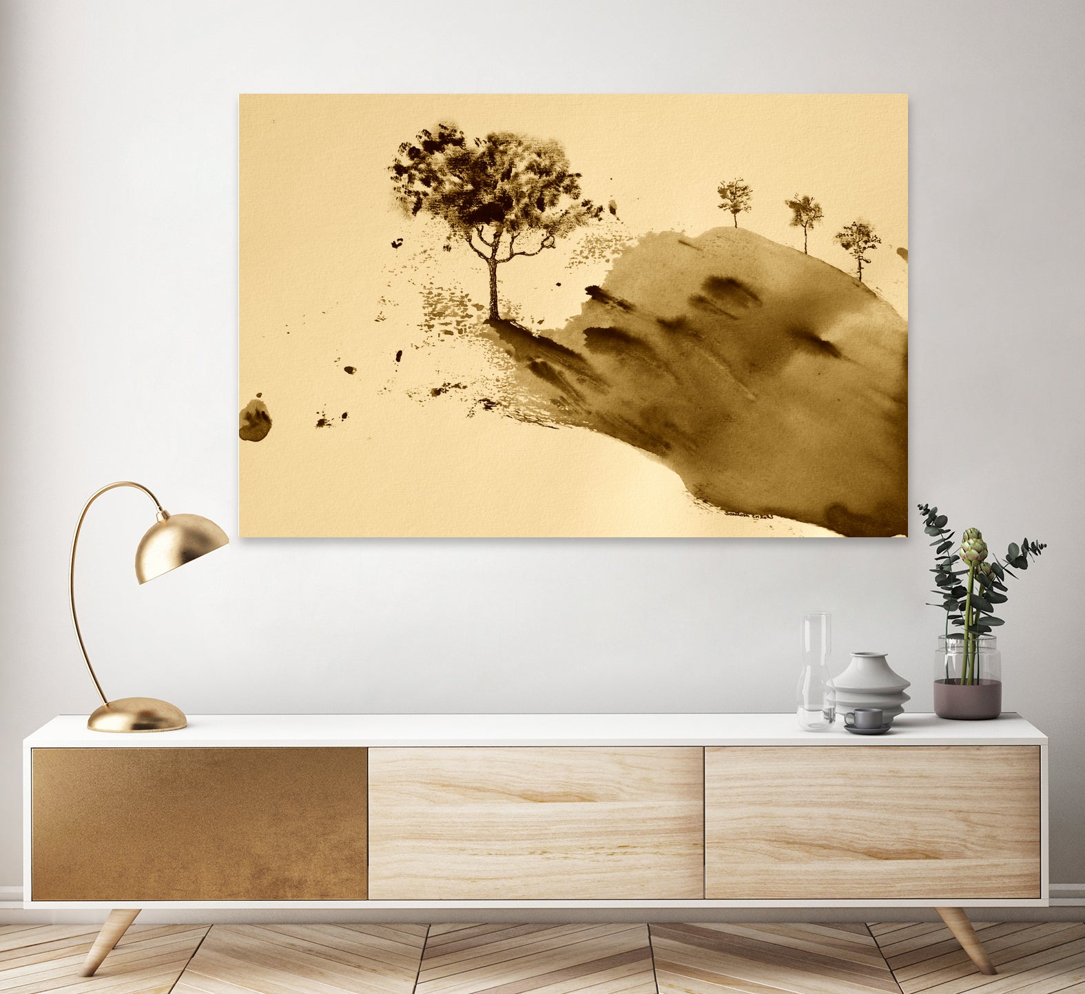 Whispering Hillside by Santhosh ch on GIANT ART - 19917 illustration