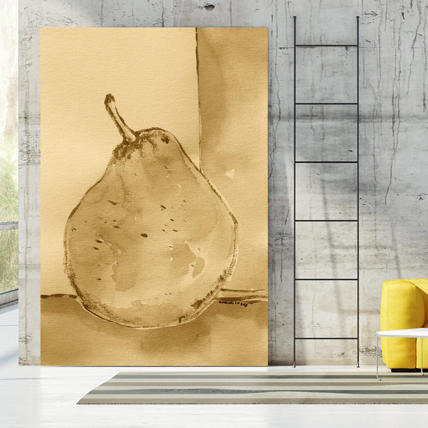 Golden Pear Shimmer by Santhosh ch on GIANT ART - 12763 illustration