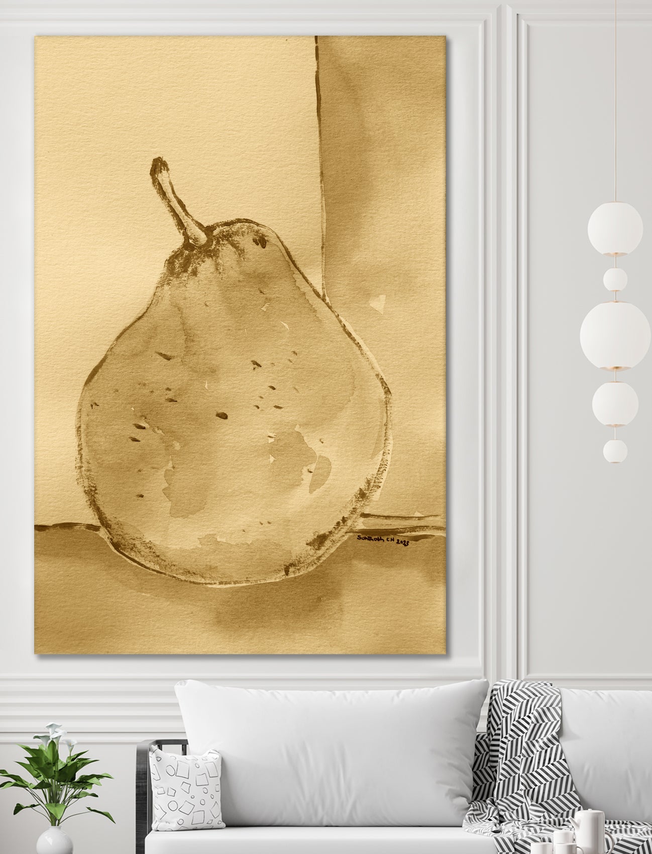 Golden Pear Shimmer by Santhosh ch on GIANT ART - 12763 illustration