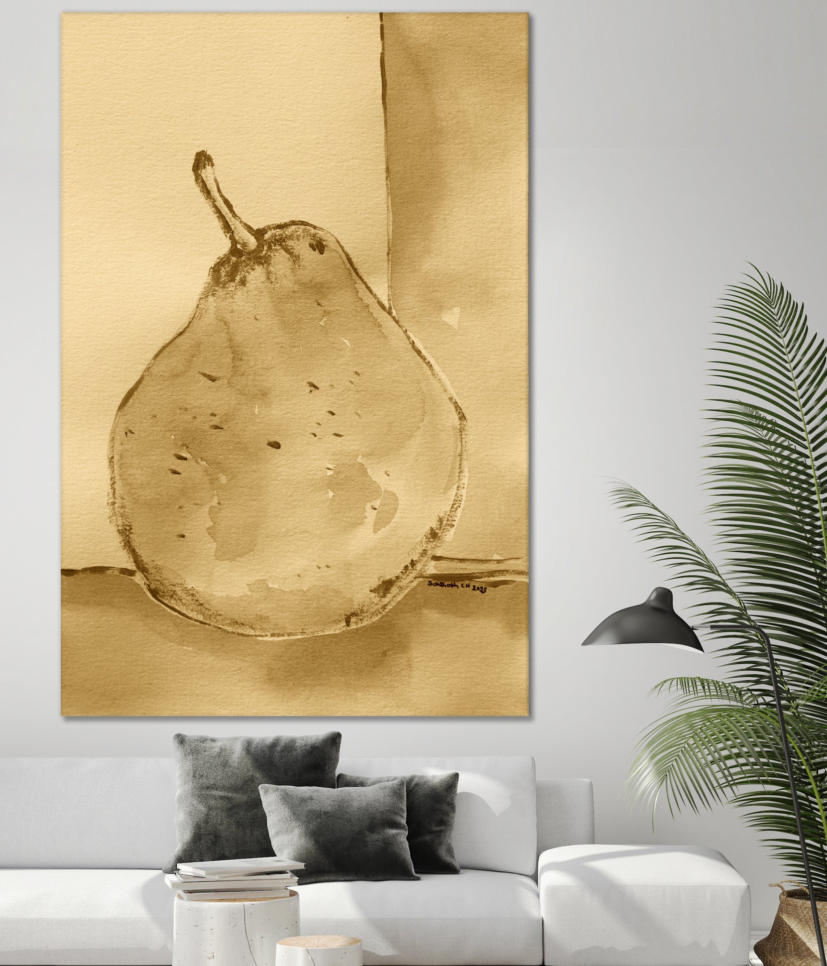 Golden Pear Shimmer by Santhosh ch on GIANT ART - 12763 illustration