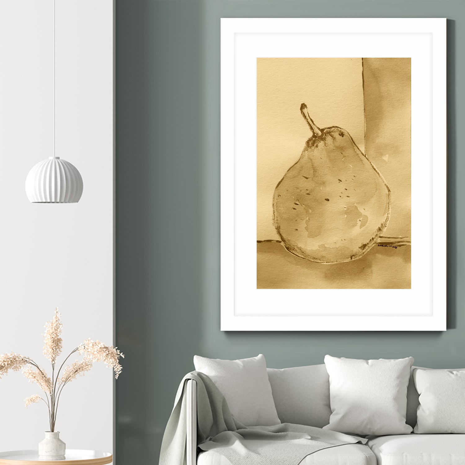 Golden Pear Shimmer by Santhosh ch on GIANT ART - 12763 illustration