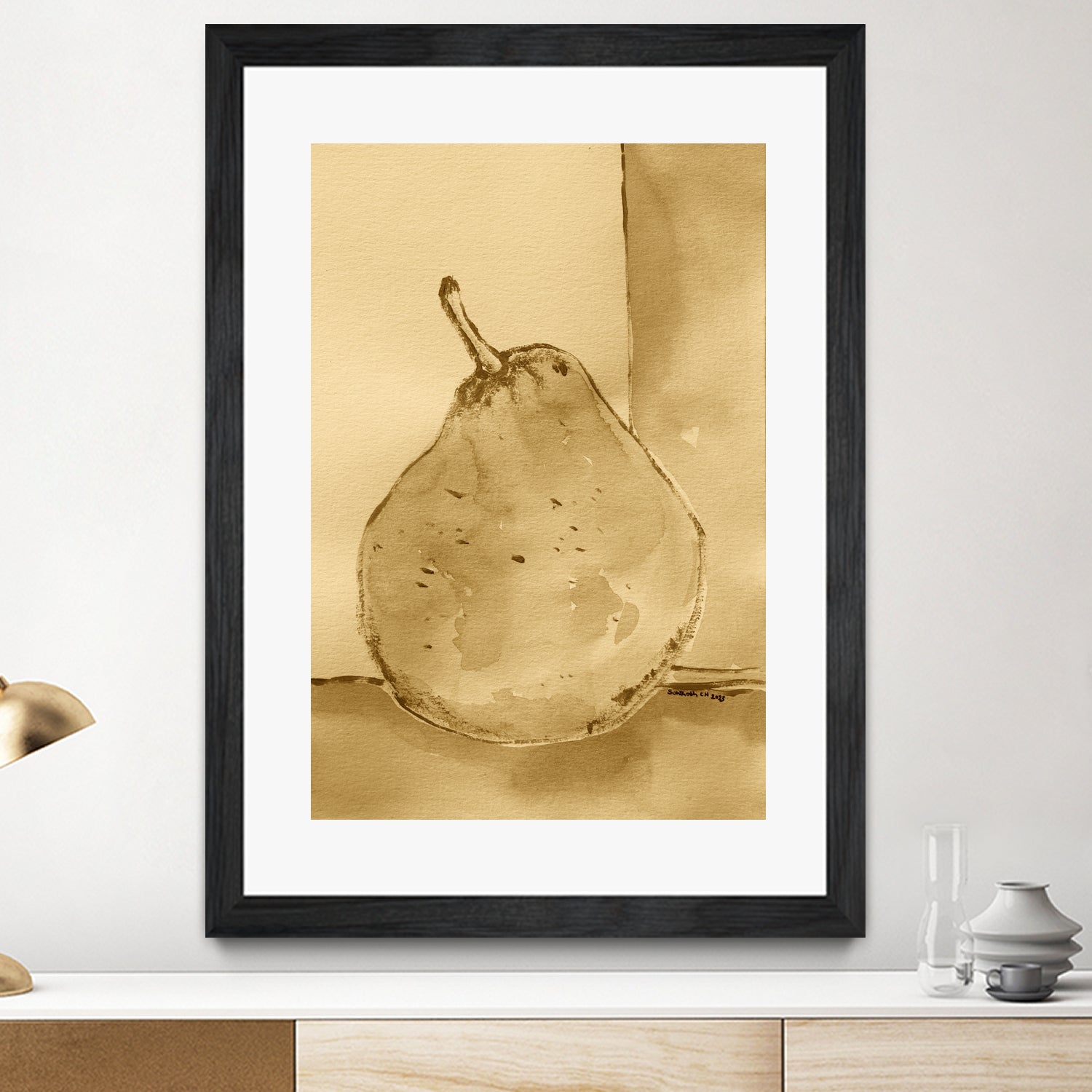 Golden Pear Shimmer by Santhosh ch on GIANT ART - 12763 illustration